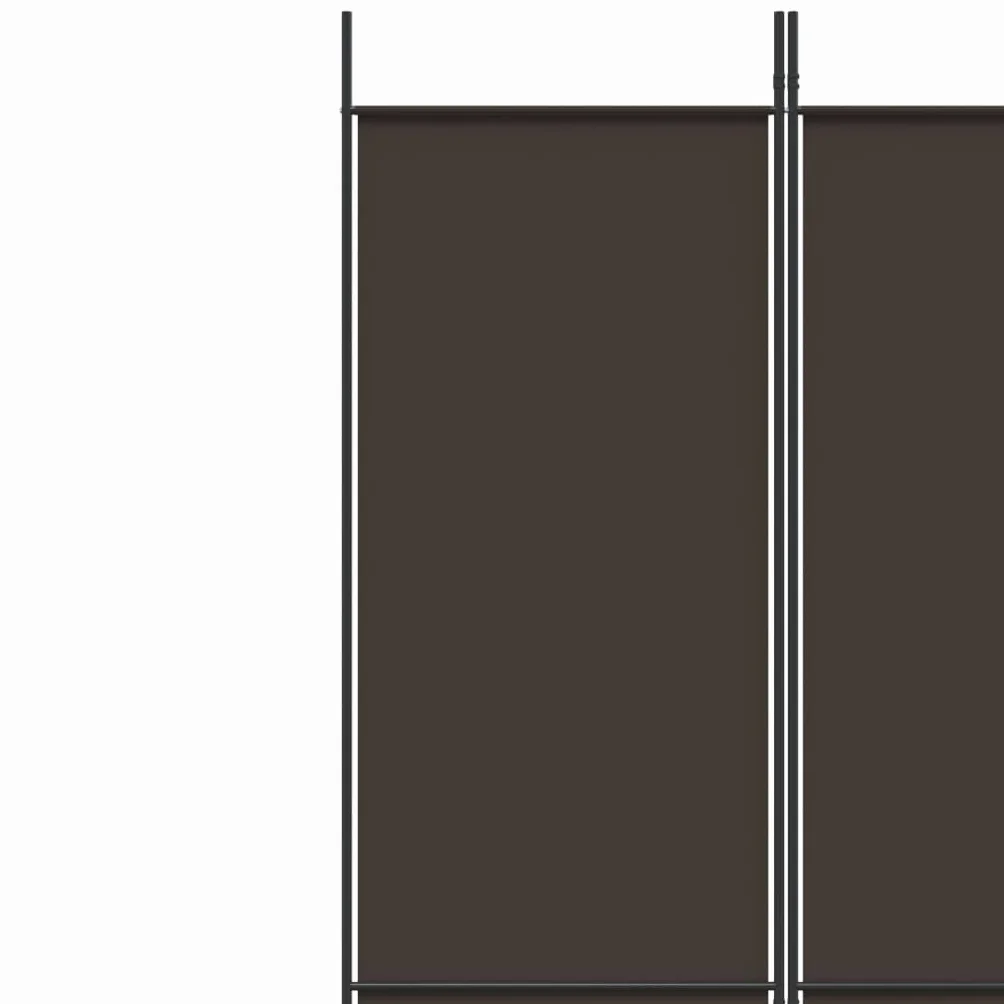 vidaXL Parawan 4-panelowy, brązowy, 200x220 cm, tkanina