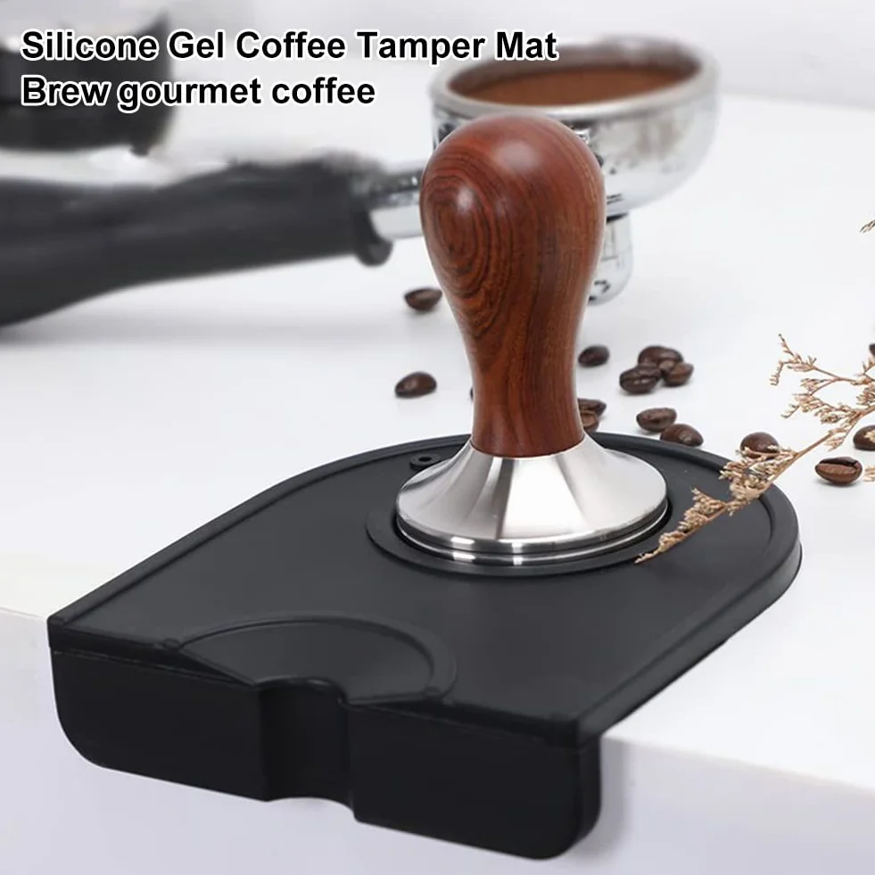 Mata do ubijania kawy, mata do kawy, mata do ubijania espresso, mata do ubijania kawy, mata do tampera kawy, silikonowa mata do ubijania espresso w rogu, podkładka do uchwytu tampera do kawy dla