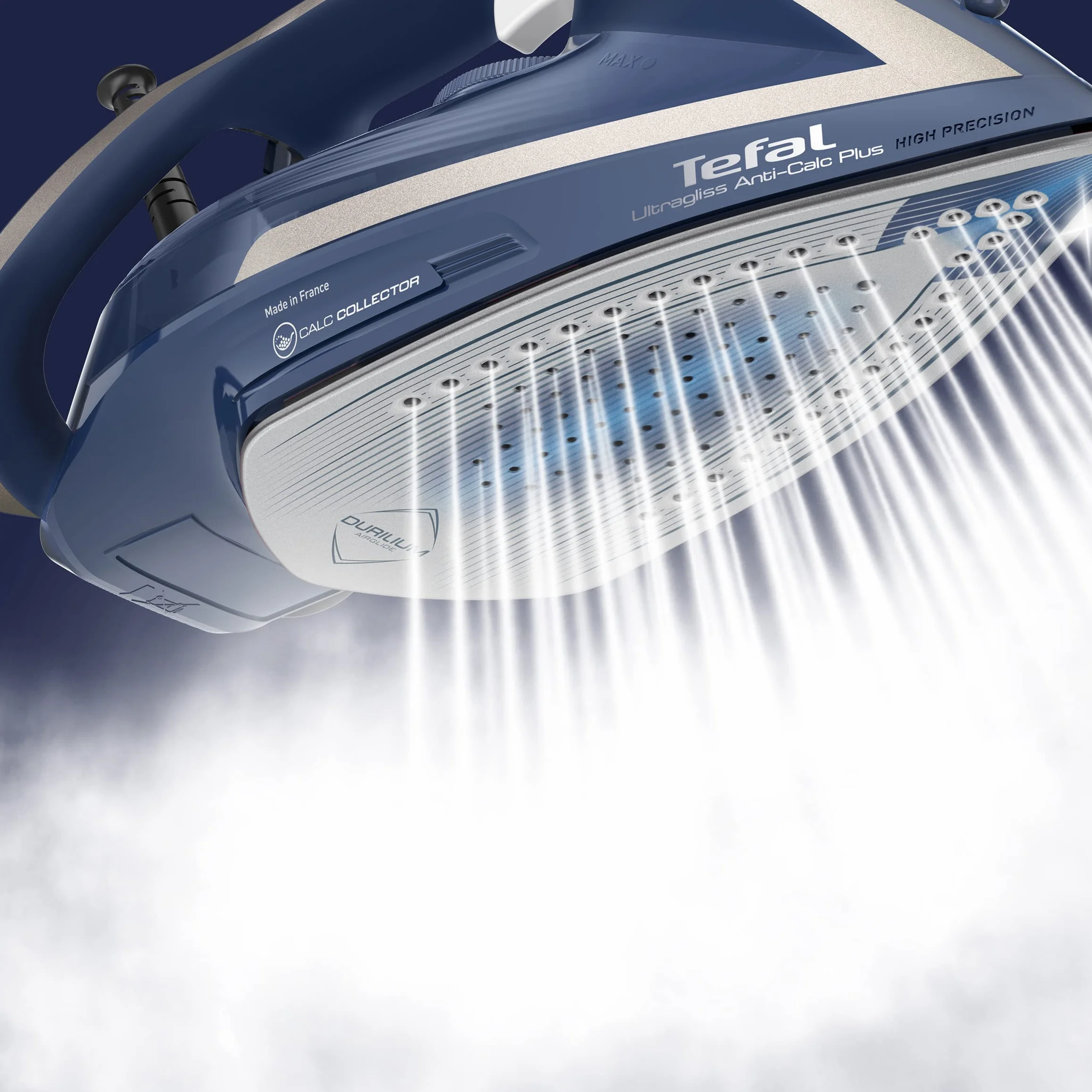 Tefal FV6830 Ultragliss Anti-Calc Plus Żelazko Parowe, 2800 W, Niebieski/Biały