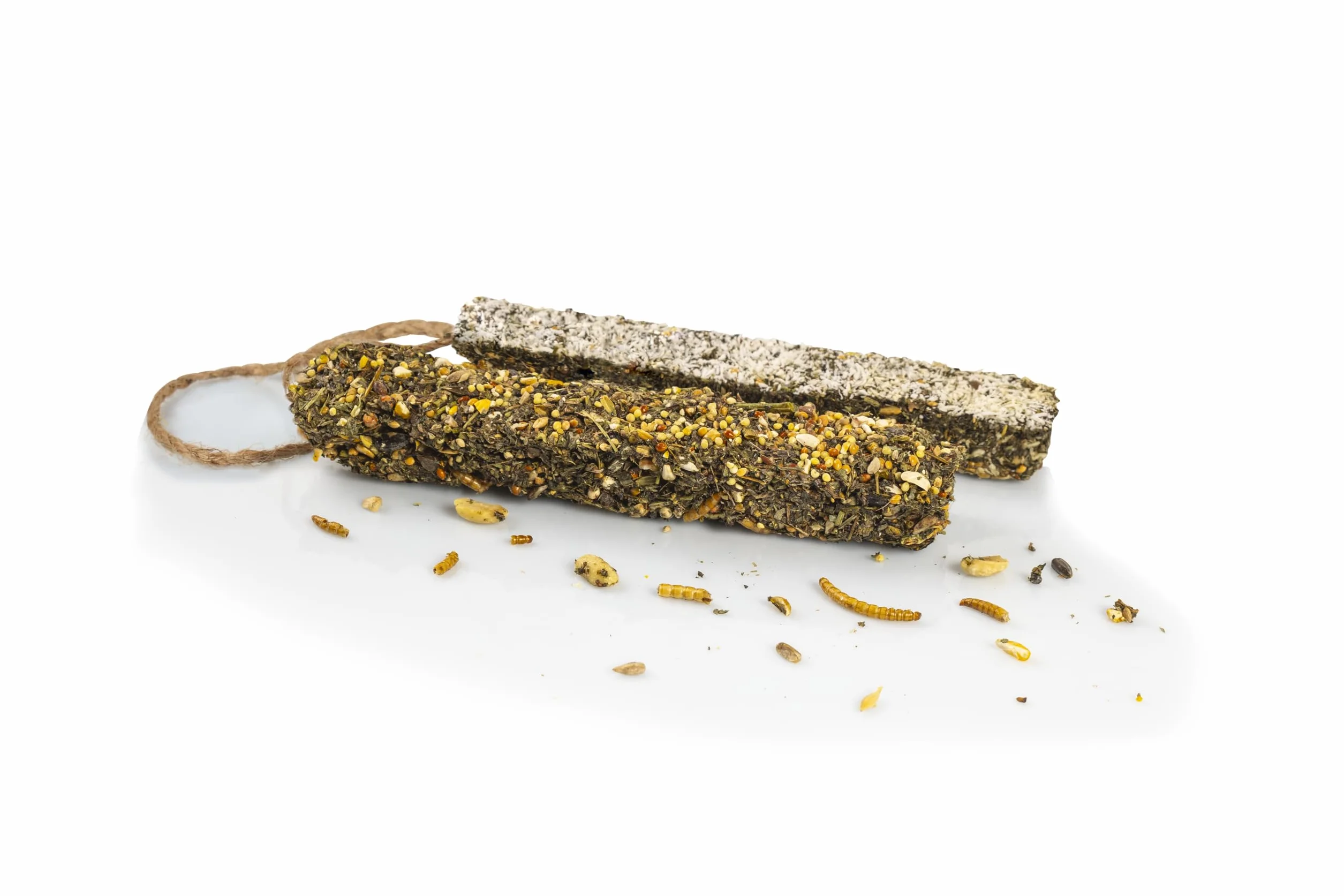 TROPIFIT NATURALS STICKS INSECT 140G | 100% Naturalna kolba z Larwami Mącznika i Orzechami | Kolby bogate w Białko Zwierzęce dla Chomika, Szczura, Myszy | Bez Cukru i konserwantów