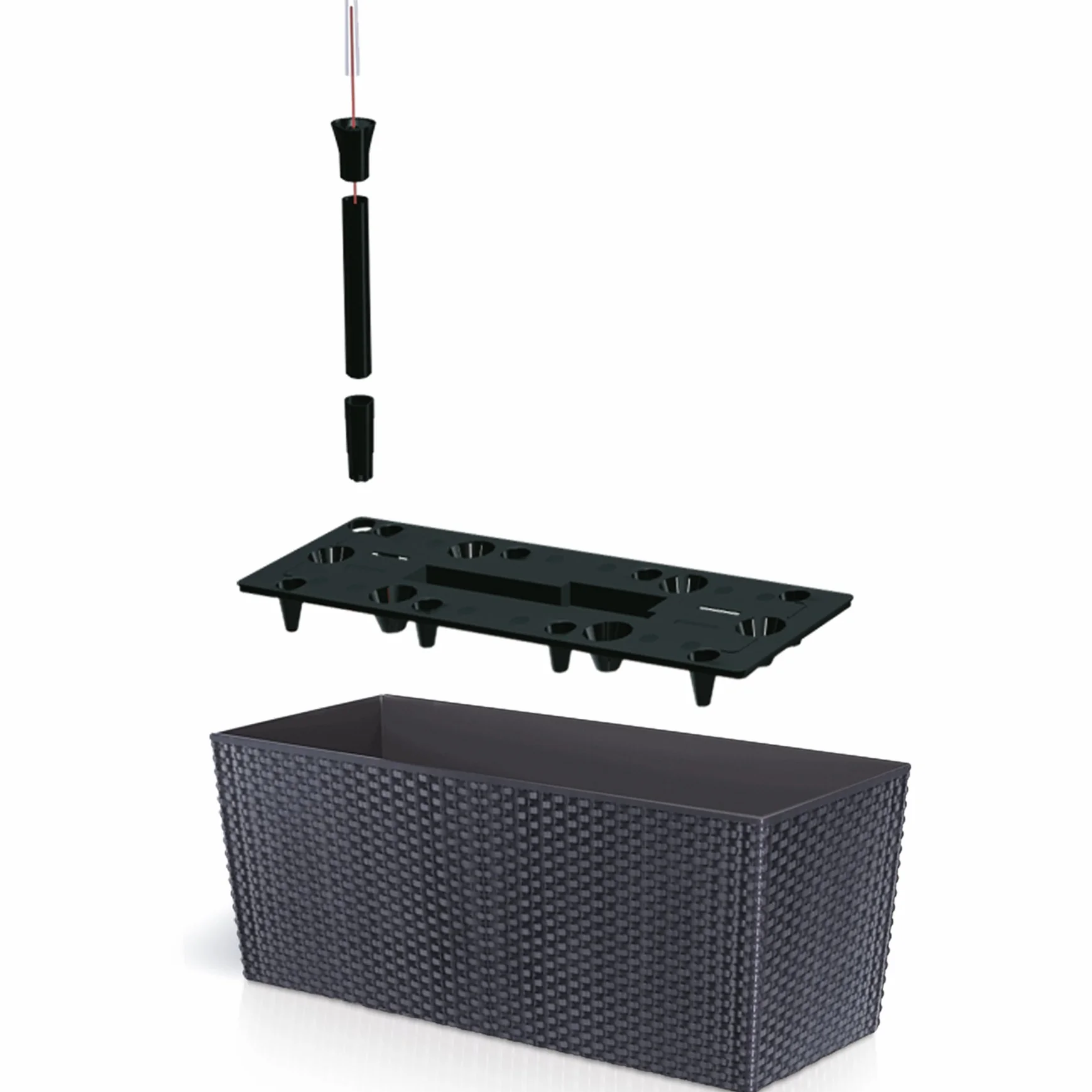Doniczka Rato Case DRTC800 80 cm Zestaw skrzynia donica wygląd rattanu