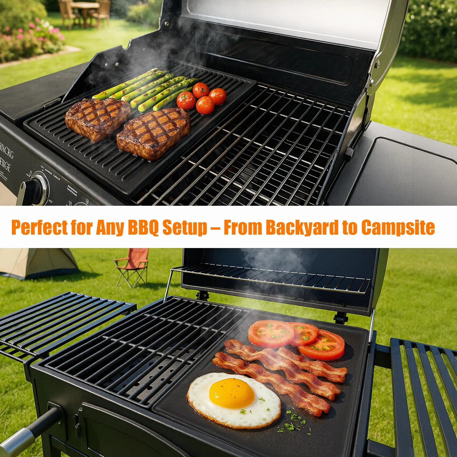 Taino Pro/Red 4 i 6 Series grill gazowy, płyta grillowa, 41,5 x 31 cm, żeliwo, uniwersalne akcesoria do grilla gazowego z serii Burnhard Fred, Tepro 3661