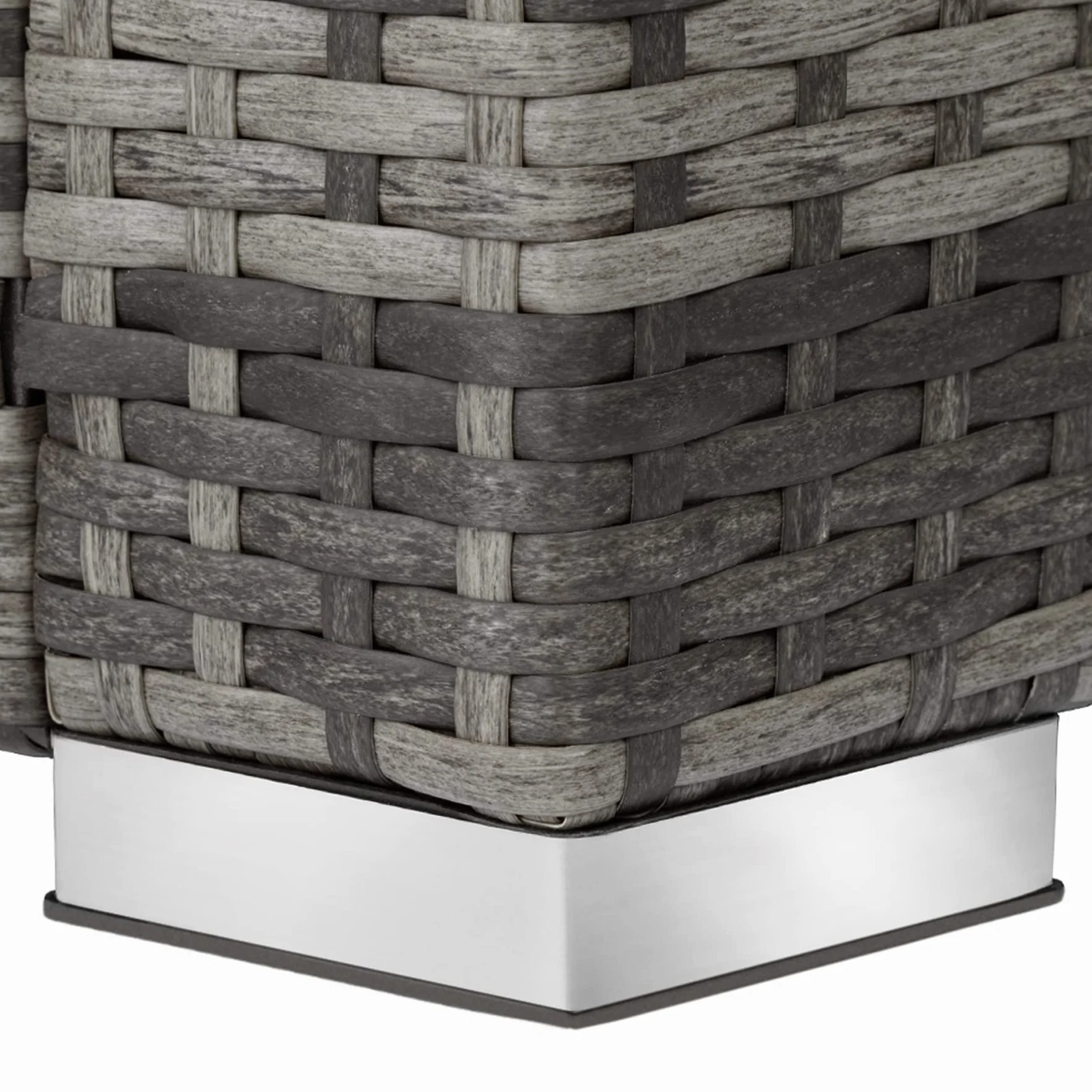 tectake® Zestaw Ogrodowy Rattanowy Lignano, 5 Elementów, UV Odporny Polirattan, Stalowa Konstrukcja, Wodoodporne Pokrowce, Stół ze Szkłem, Na Balkon i do Ogrodu, dla 3-4 Osób (szary)