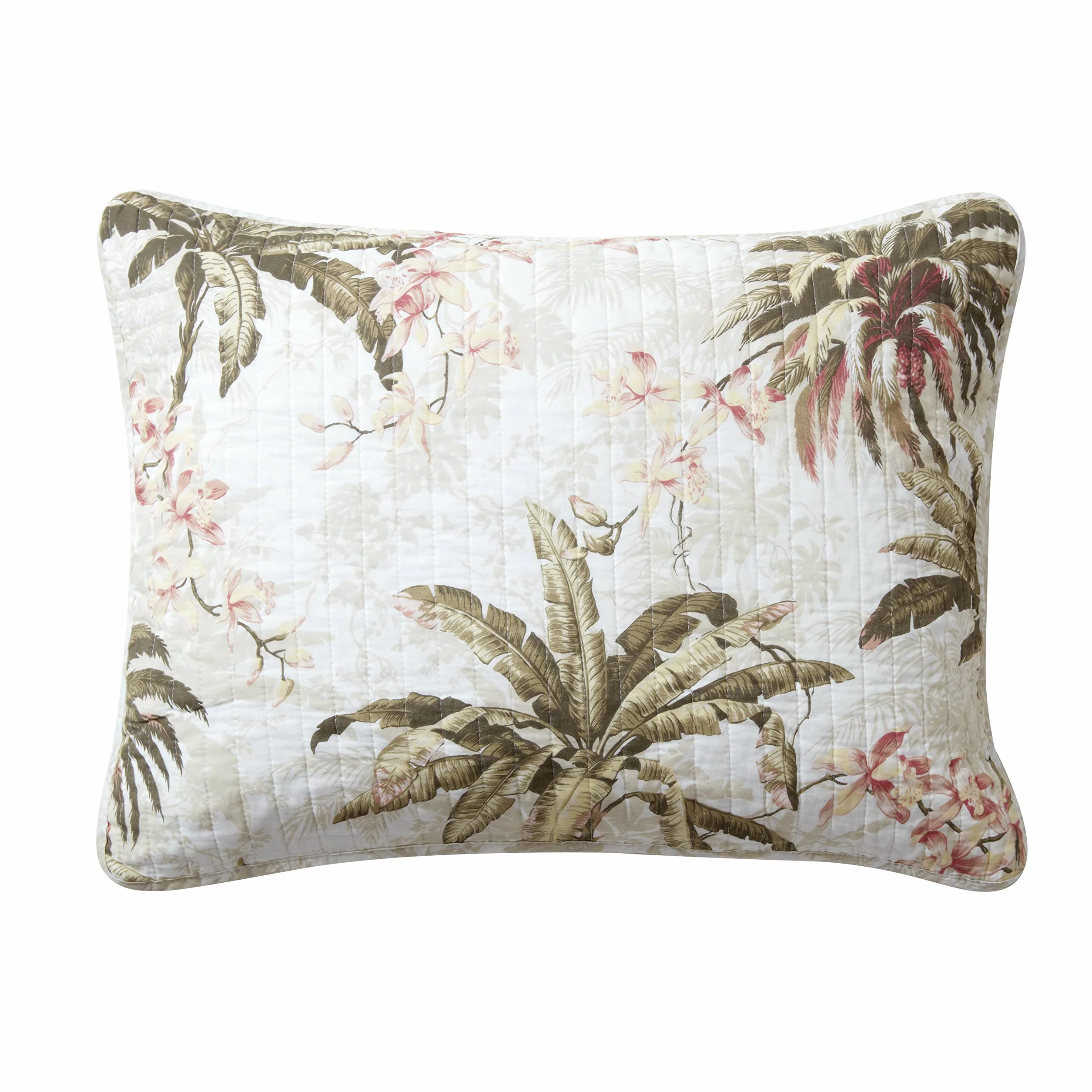 Tommy Bahama - Zestaw kołder typu king-size, dwustronna pościel bawełniana z pasującymi pokrowcami, lekka dekoracja domu na wszystkie pory roku (Bonny Cove Ivory, King)