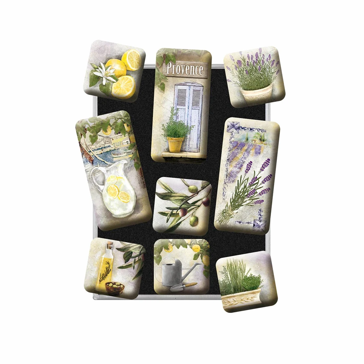 Nostalgic-Art Retro magnesy na lodówkę, 9 sztuk, Mediterranean – Pomysł na prezent do kuchni, zestaw magnesów, Styl vintage