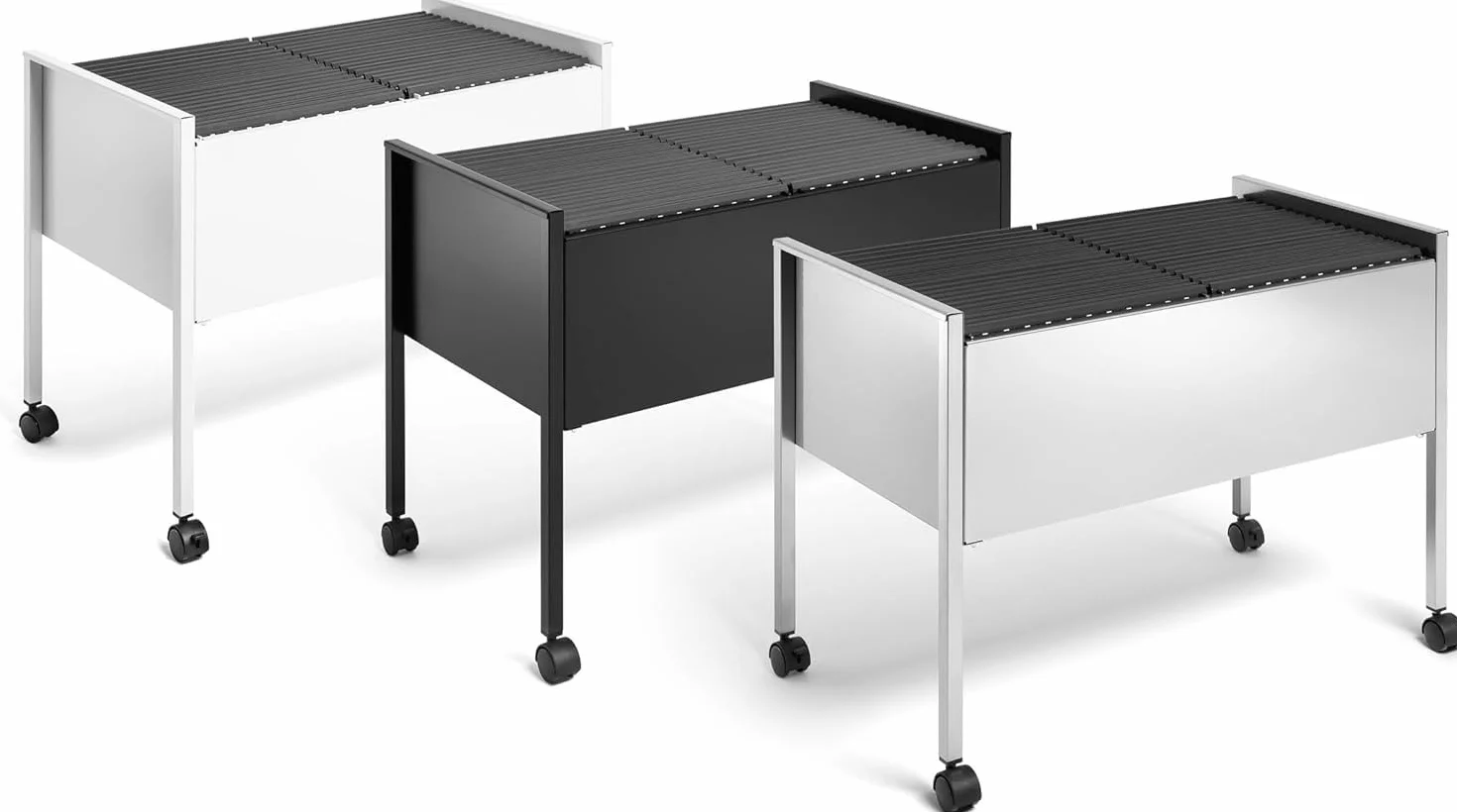 Durable 308223 Wózek na teczki zawieszkowe Eco 100 Duo, kolor srebrny.