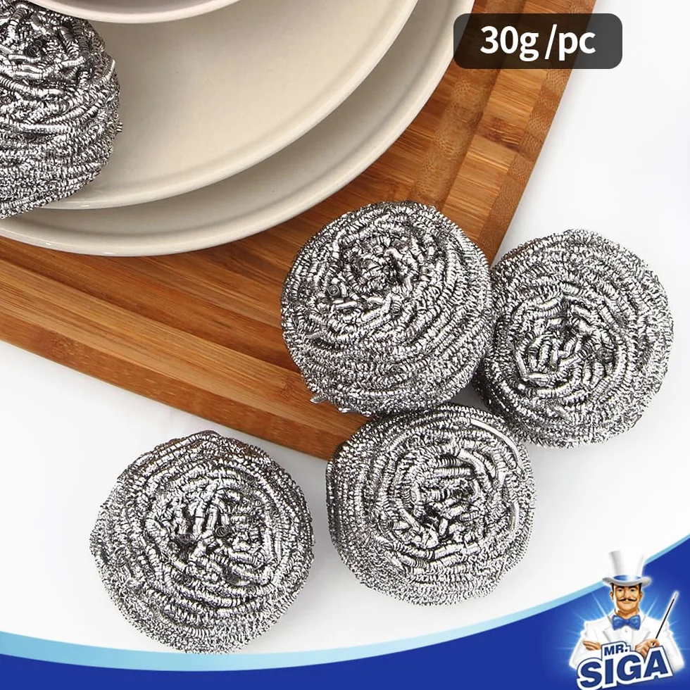 MR.SIGA Zmywacz ze stali nierdzewnej, 6 szt., 30 g
