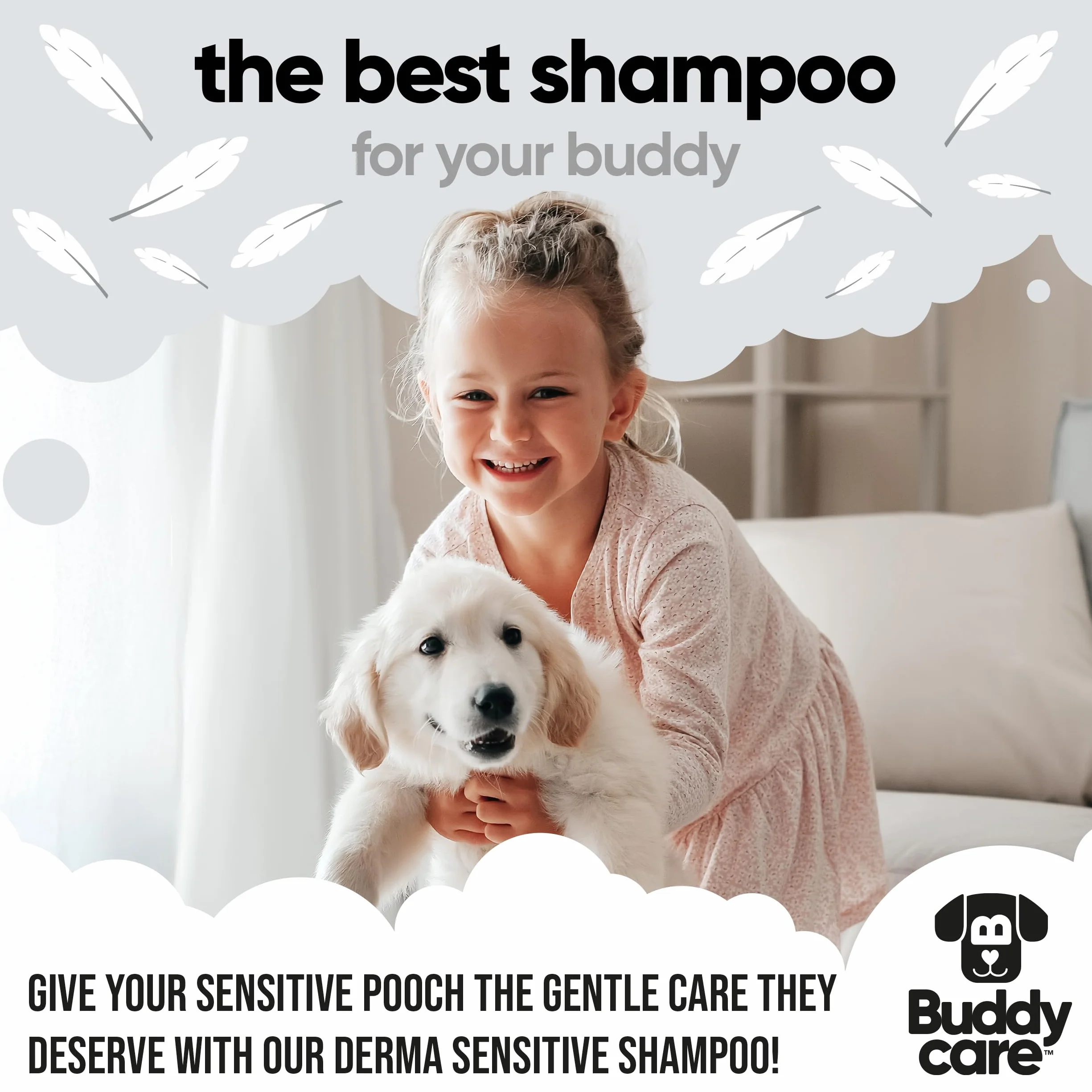 Buddycare Derma Sensitive Shampoo dla psów z aloesem i prowitaminą B5 1 l