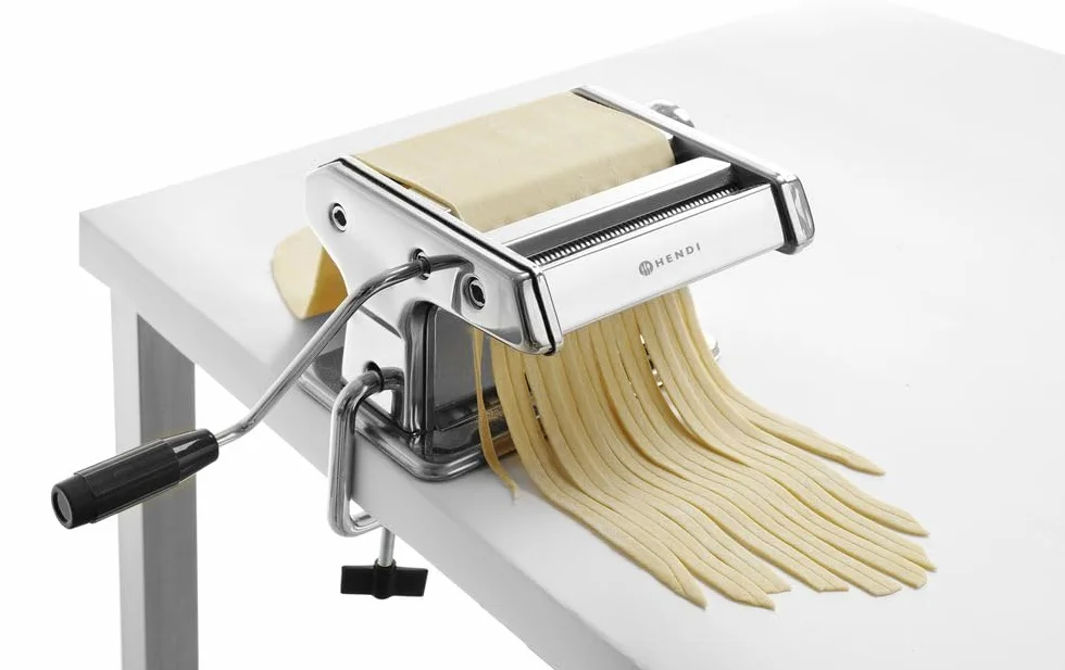 HENDI Maszynka do przygotowania makaronu domowego fettucine, tagiatelle, stal nierdzewna