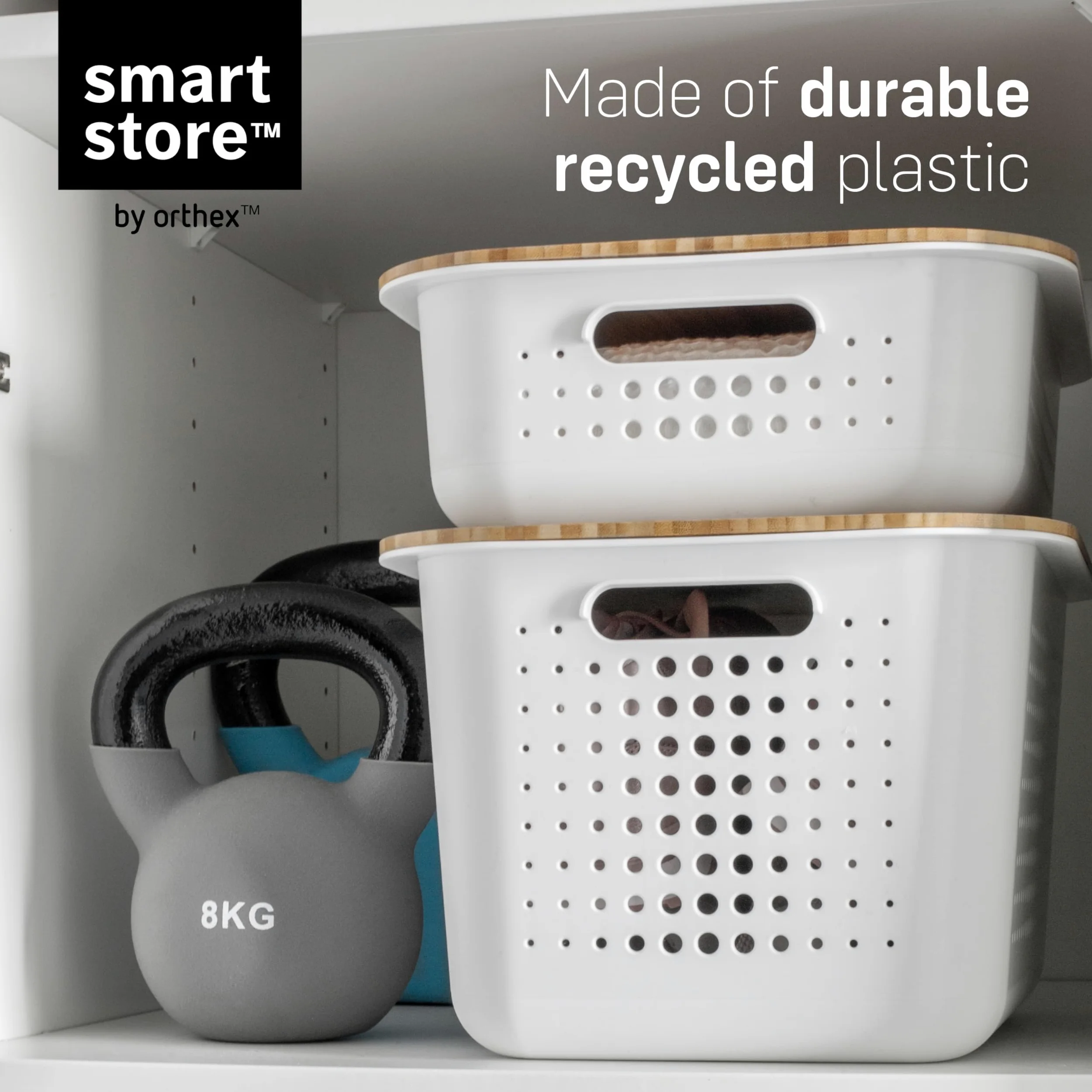 SmartStore Recycled 20 Tworzyw Sztucznych Przechowywanie Kosz, Biały