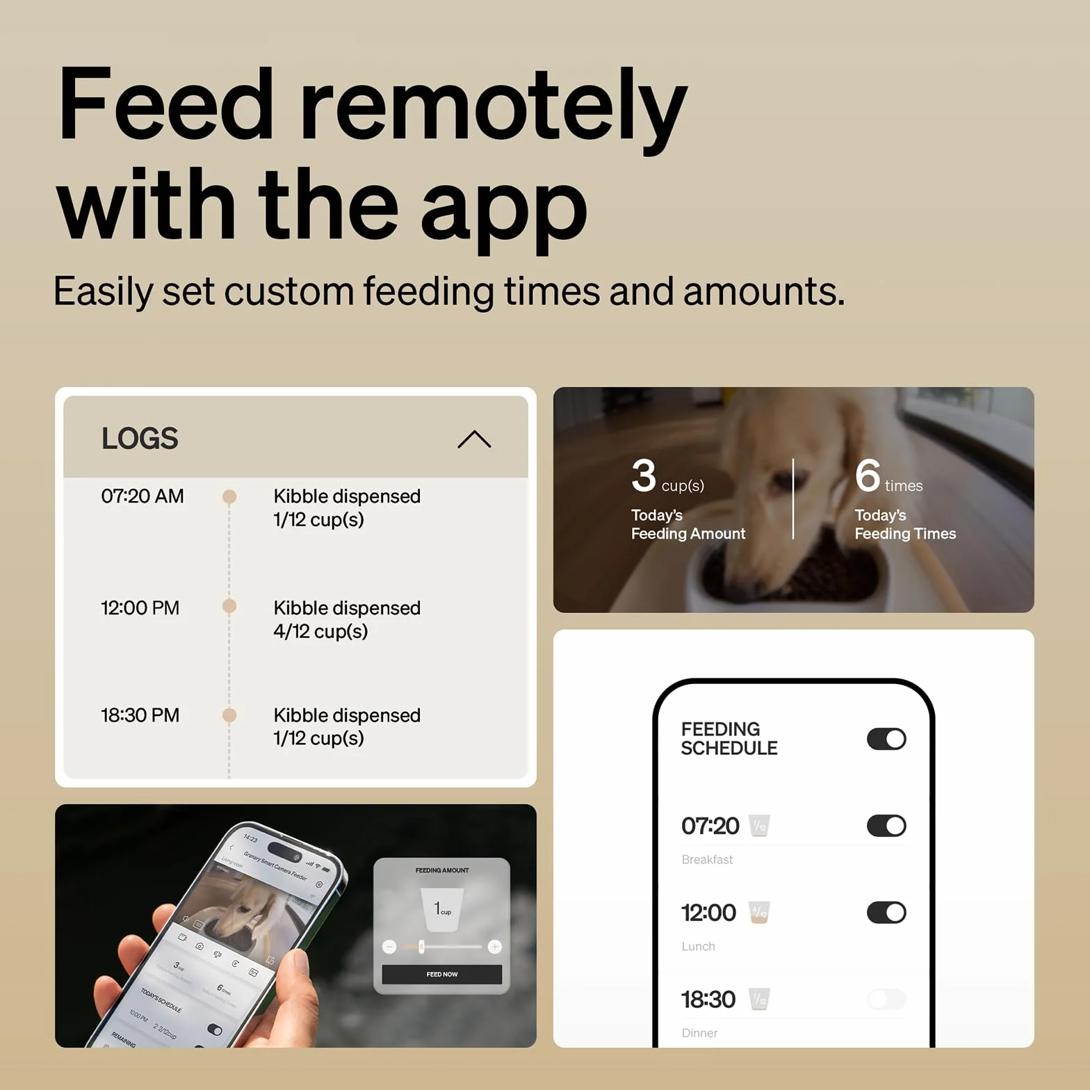 PETLIBRO Automatyczny dozownik do karmy 5 l z kamerą 1080P, 5G WiFi, czujnik niskiego poziomu żywności