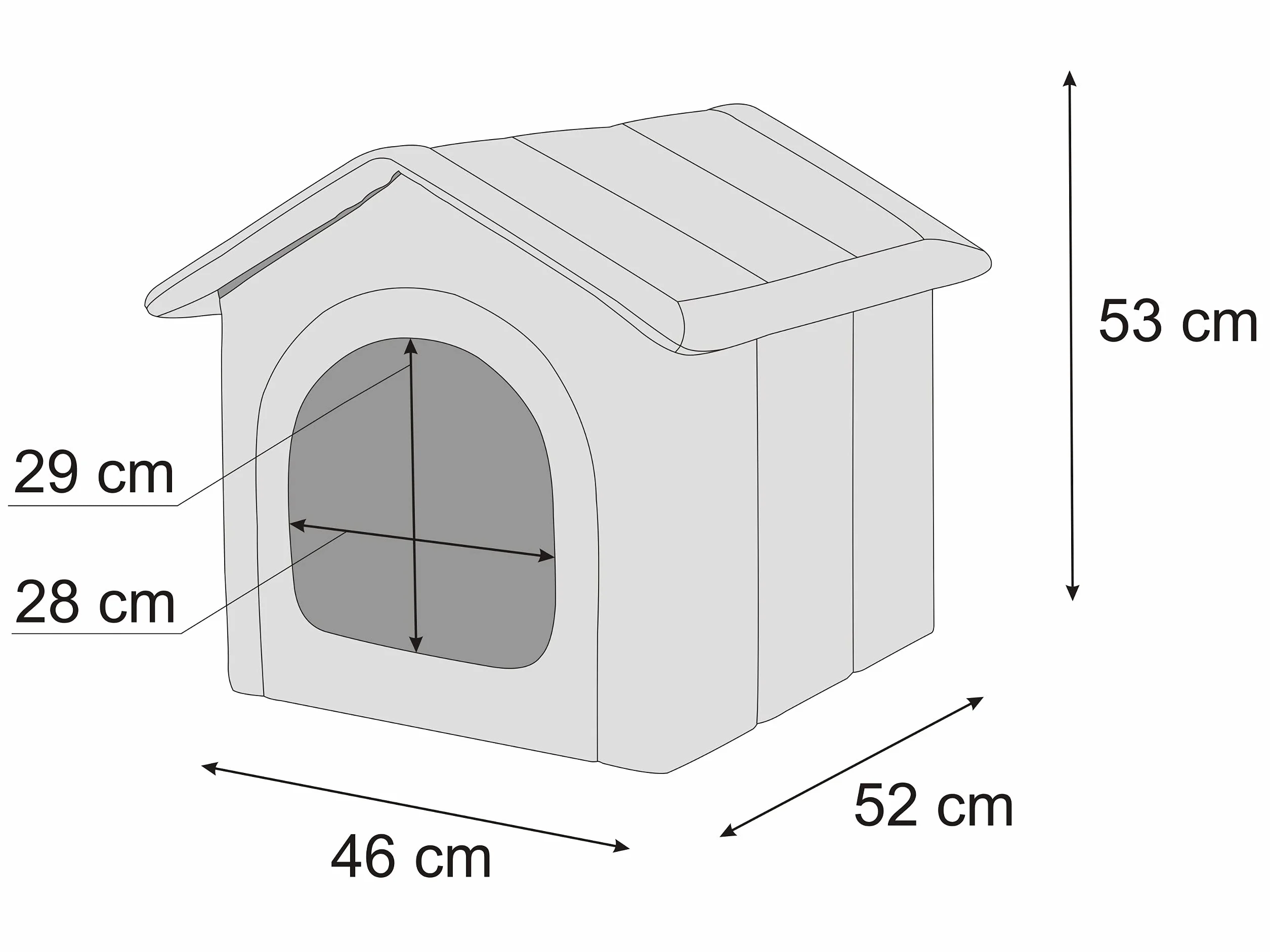 PillowPrim Buda dla Psa R3 46x52 cm Czarna Ekologiczna