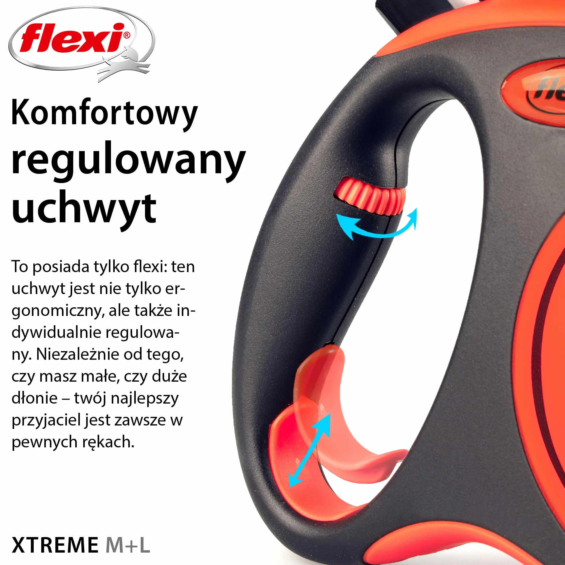 Flexi Xtreme 5 m Czarny, Pomarańczowy Pies