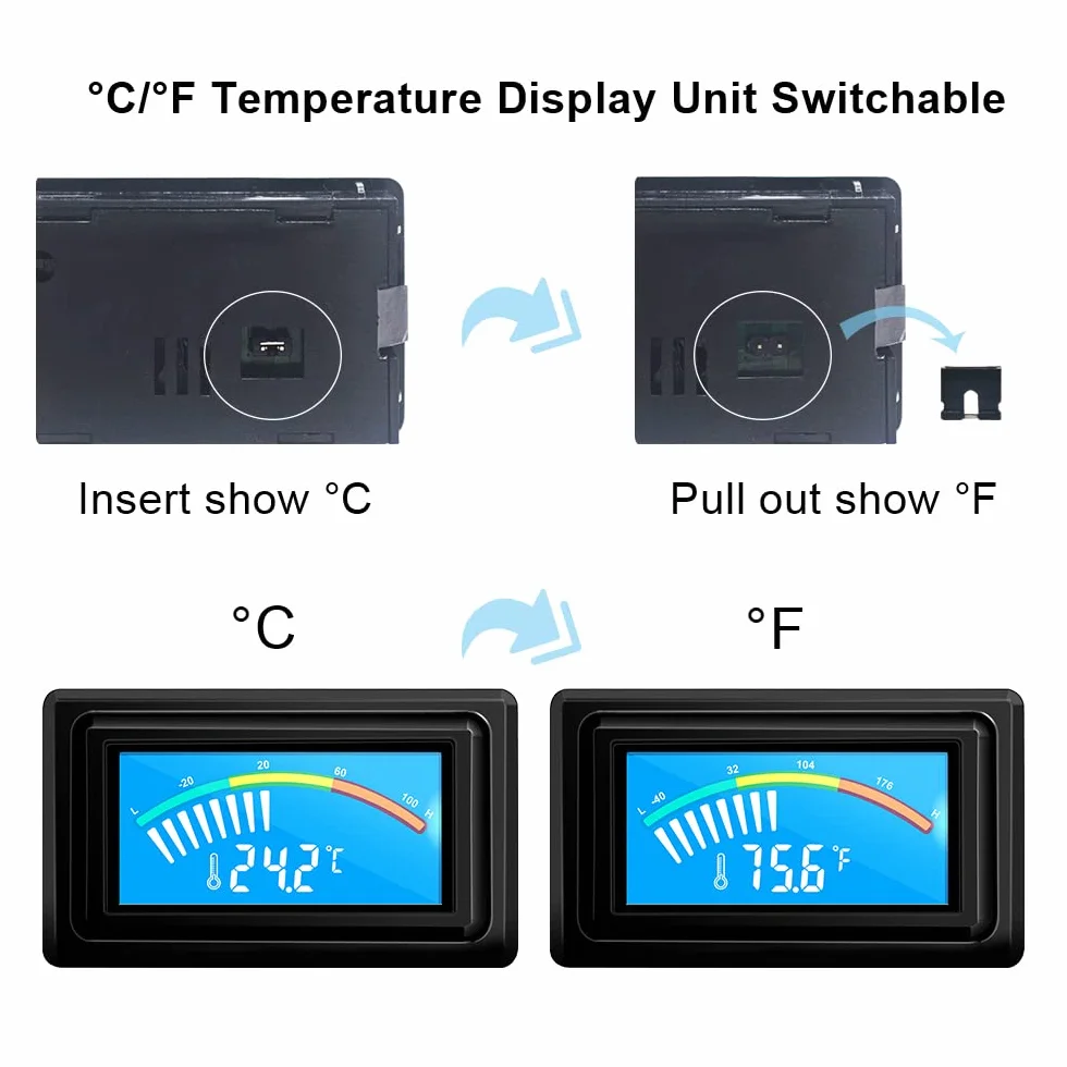KETOTEK termometr cyfrowy USB akwarium DC 4V-25V miernik temperatury LCD wodoodporny czujnik NTC -50℃~110℃