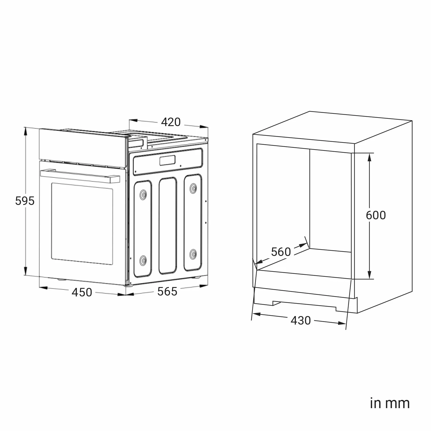 KKT KOLBE Piekarnik do zabudowy 45 cm | 50 l | 2,8 kW | funkcja pizzy | grill | termoobieg | automatyczny timer | 2-krotne oszklenie termiczne | zabezpieczenie przed dziećmi | EB4505ED