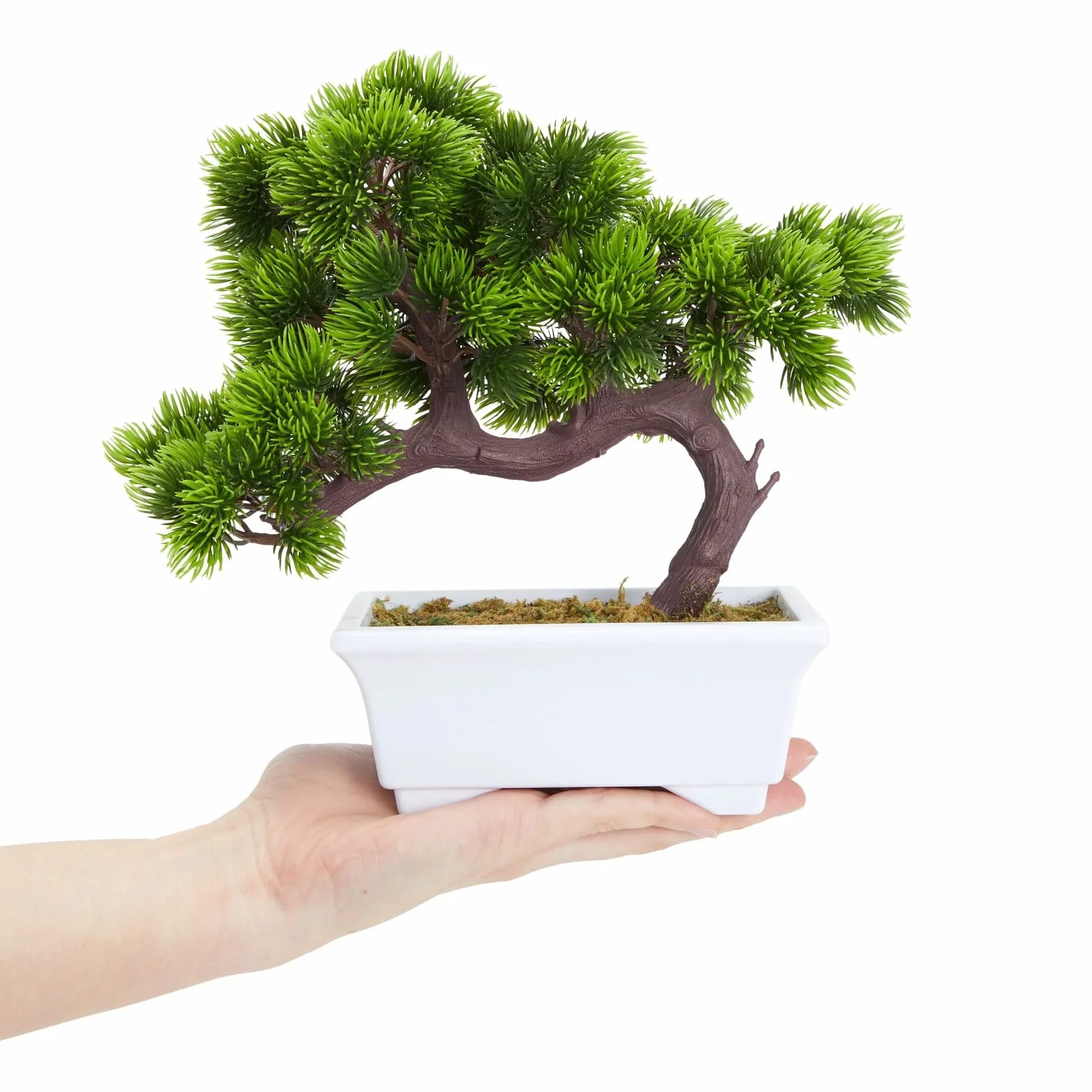 Sztuczne drzewko bonsai do japońskiego ogrodu zen, dekoracja domu, 26 x 13 x 24 cm
