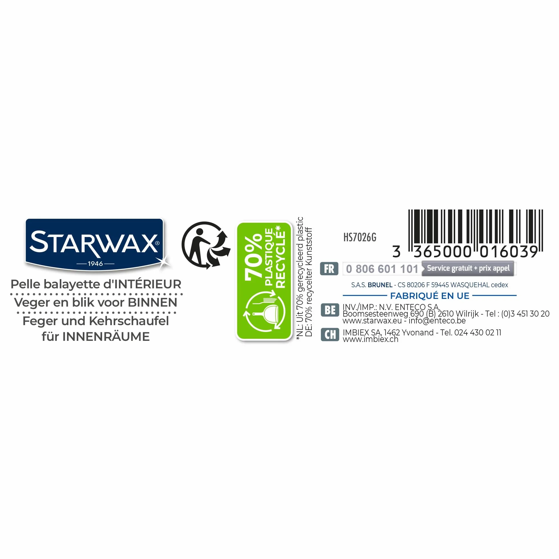 STARWAX STARWAX-1603 szczotka do koparki i łopatka, włókna kwiatowe, ząbkowane krawędzie, 1 sztuka