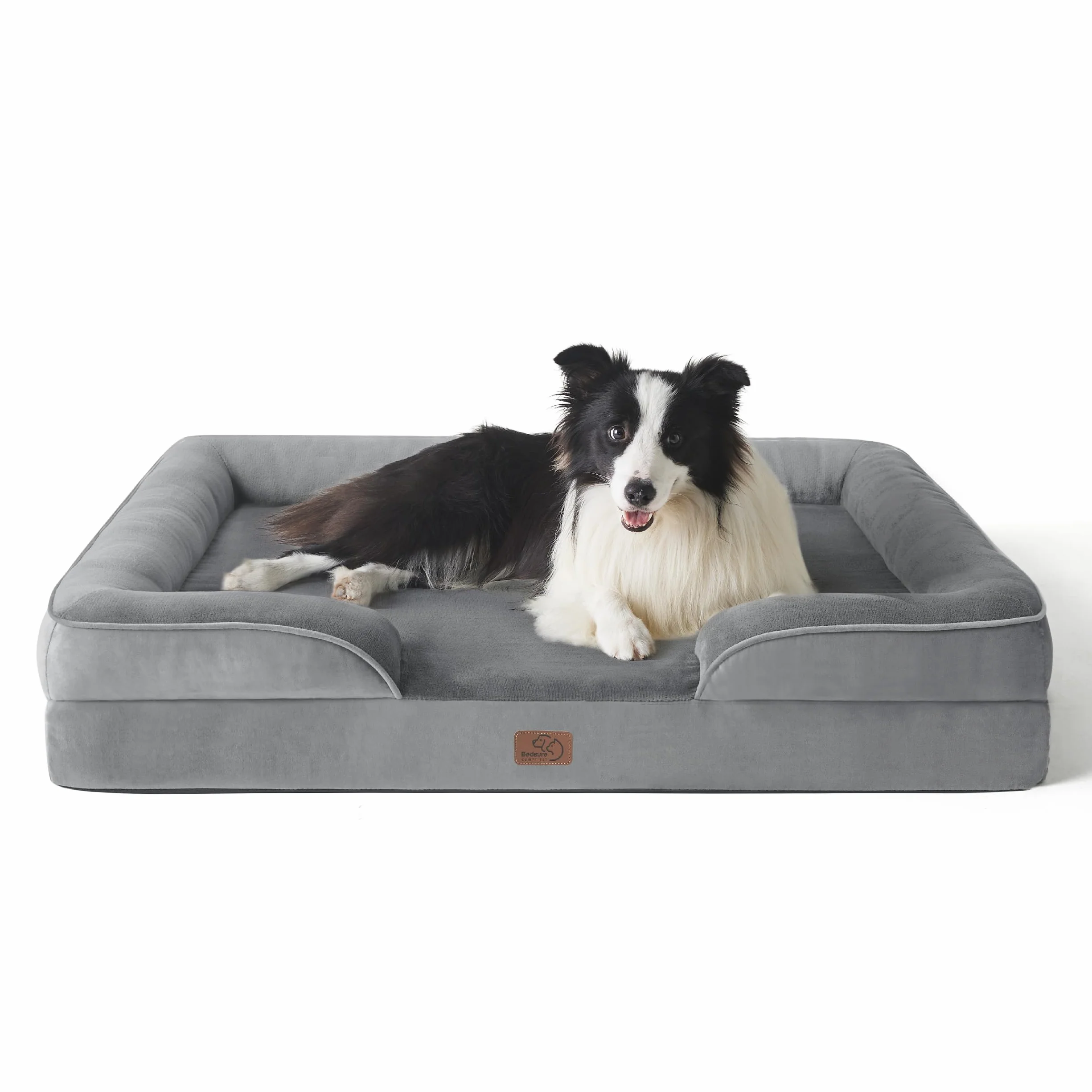Bedsure Legowisko Ortopedyczne dla Psa Ergonomiczna Sofa z Pianką 89x63 cm