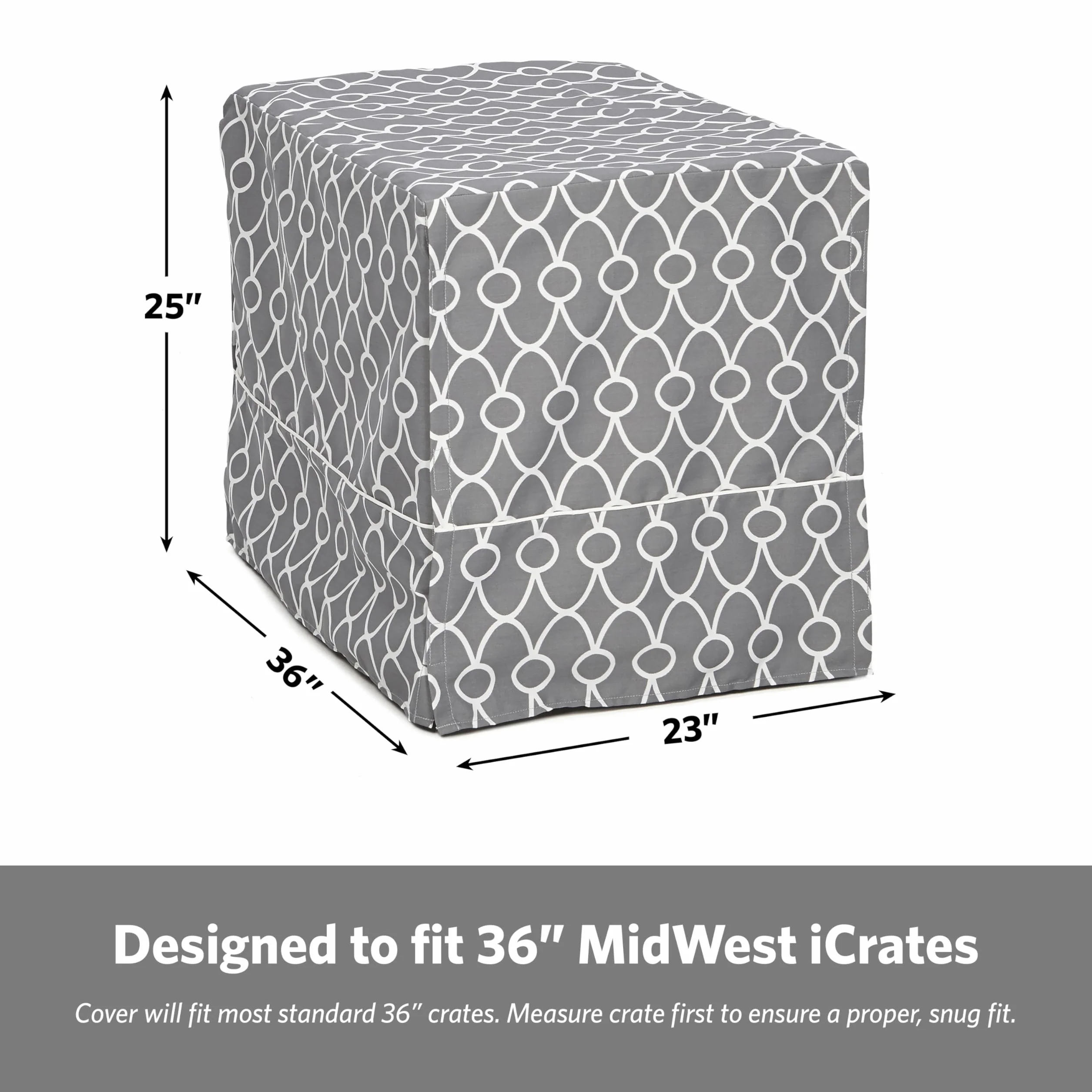 MidWest Homes for Pets Pokrowiec na klatkę dla psa Teflon Fabric Protector maskujący 91,4 cm szary