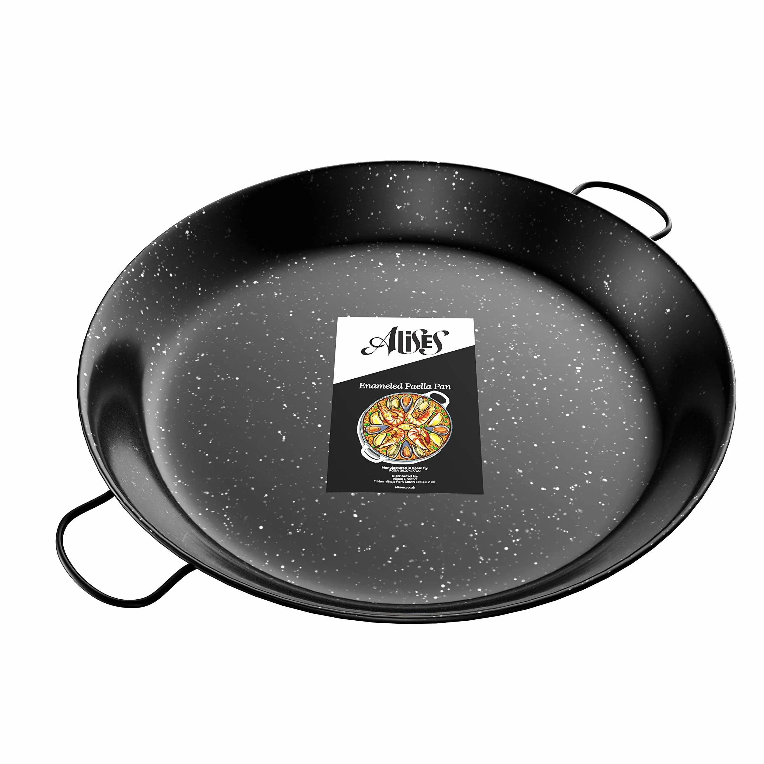 Alises - Patelnia do paelli z emaliowanej stali węglowej (naturalna powłoka nieprzywierająca) - Patelnia Paella Standard 32 cm