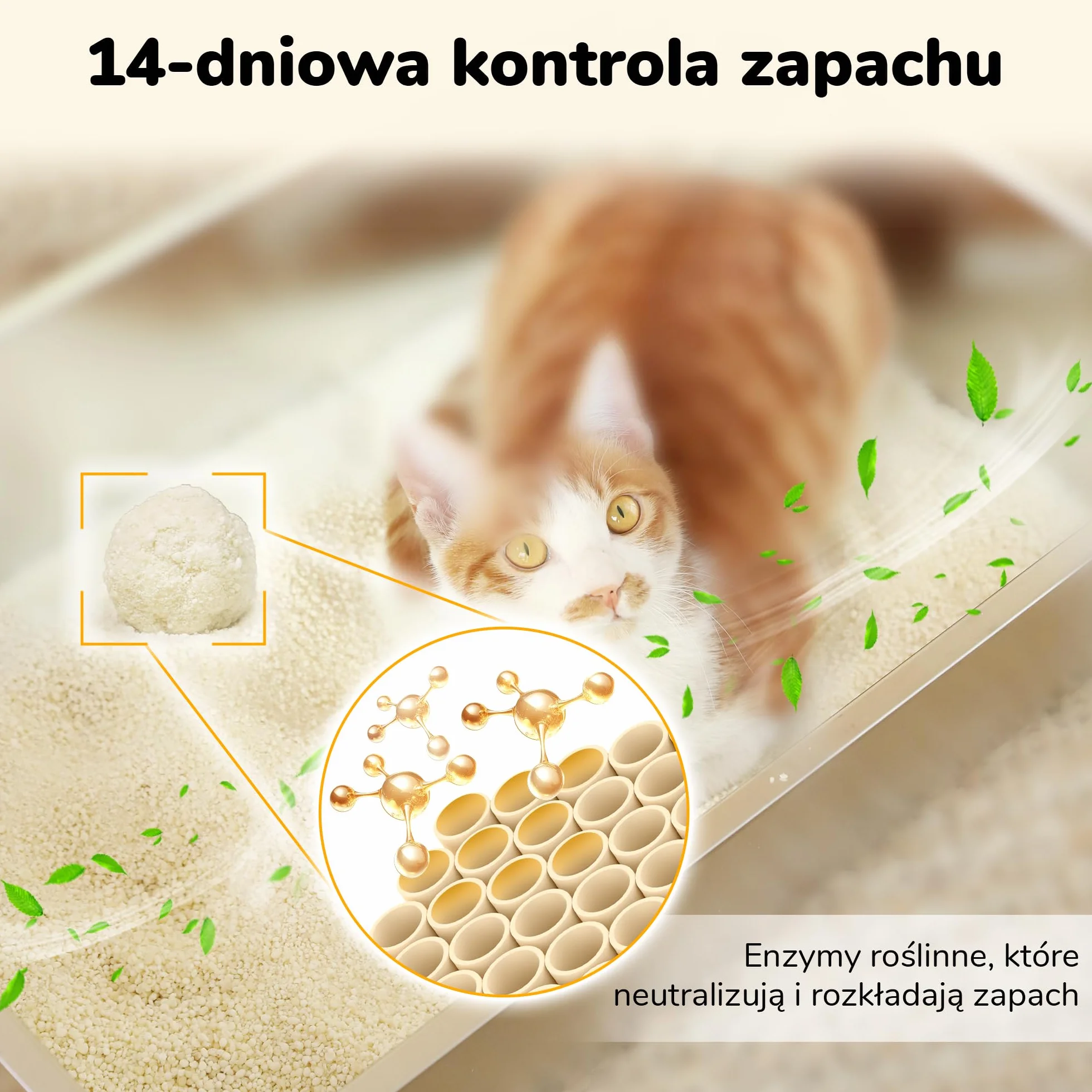 FUKUMARU Cassava Cat Litter, zbrylający się żwirek dla kota, naturalny, bezzapachowy, 6lb x 4bags