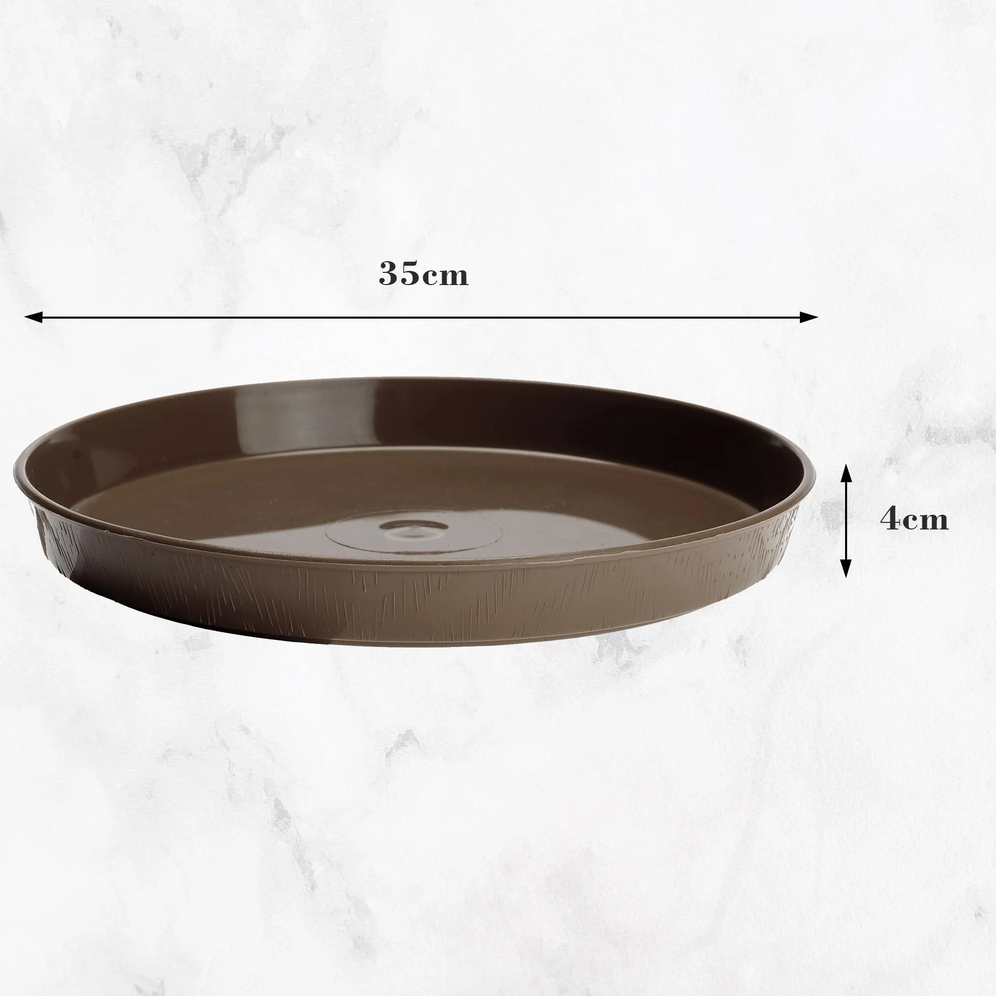 VERDENIA Podstawka pod doniczkę, podstawka pod rośliny i zioła, z tworzywa sztucznego, lekka, stabilna, okrągła, wiele kolorów, struktura drewna Ø 11 cm, 35 cm, 7245, brązowa