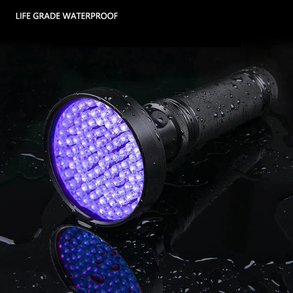 Latarka UV Veetop 18 W 395 nm 100 diod LED czarne światło ultrafioletowe do wykrywania plam