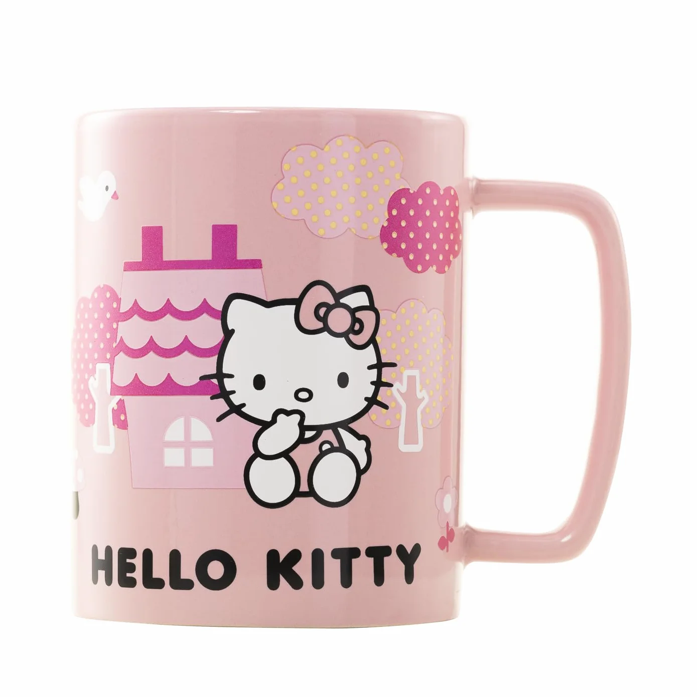 Pyramid International Kubek HELLO KITTY FUZZY – uroczy wzór Hello Kitty, odpowiedni do kawy lub herbaty, wygodny uchwyt, niesamowity prezent dla fanów Hello Kitty, trwały i bezpieczny w kuchence
