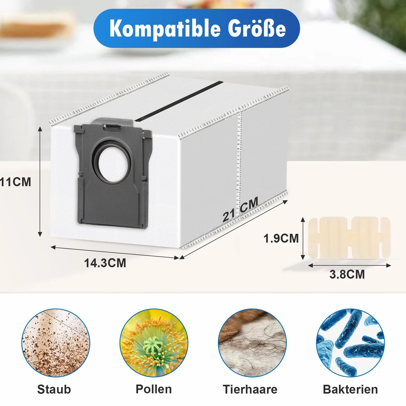 4 sztuki worków do odkurzacza wielokrotnego użytku akcesoria do Dreame X50 Ultra Complete / X40 Ultra Complete / L10s Ultra Gen 2 / L10s Ultra / D10 Plus Gen 2 / Mova E30 Ultra części zamienne do