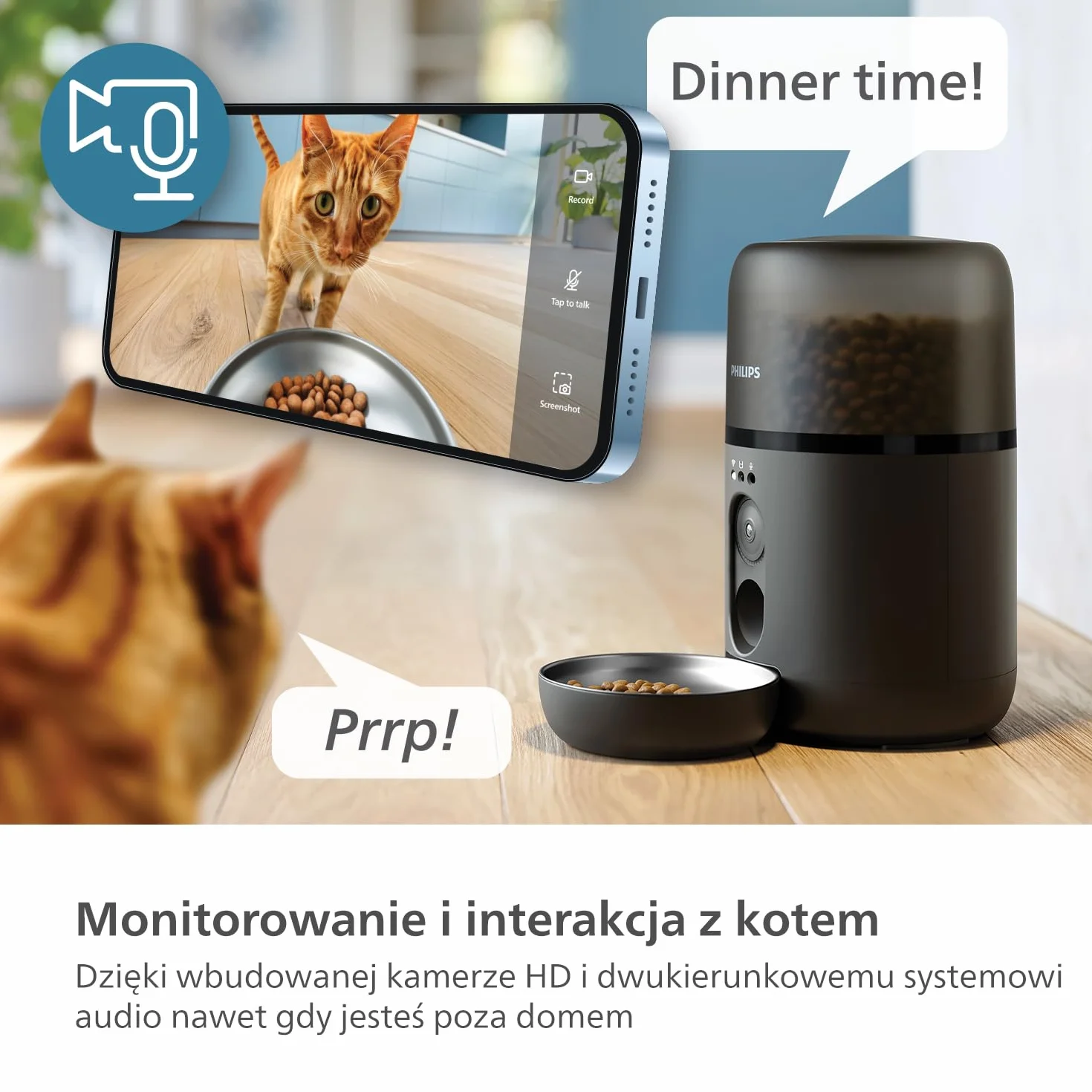 Philips Inteligentny Podajnik Karmy Dla Zwierząt z Kamerą PAW5320/02