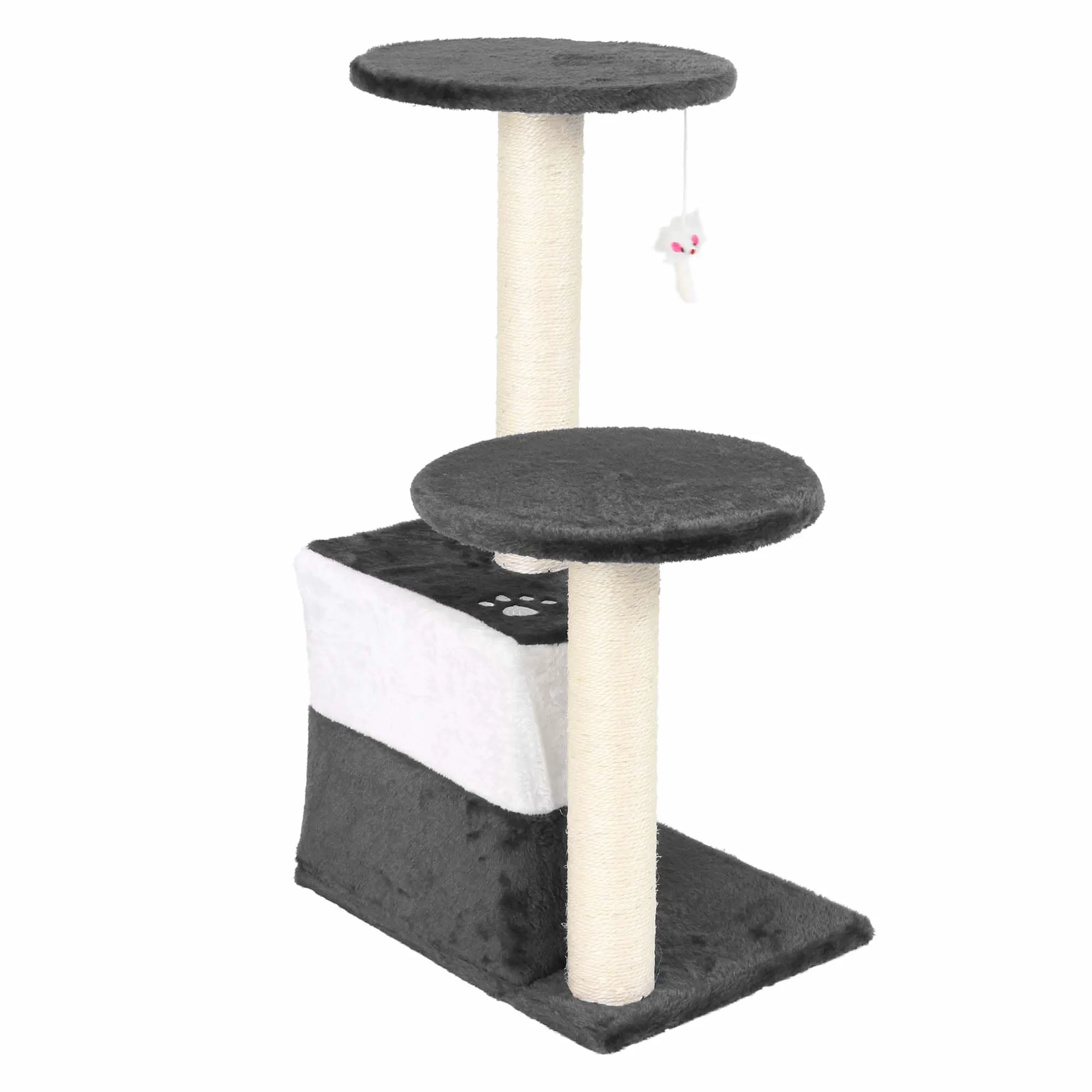 Wiltec Drapak dla kota 71 cm szary wielopoziomowe drzewko z platformami