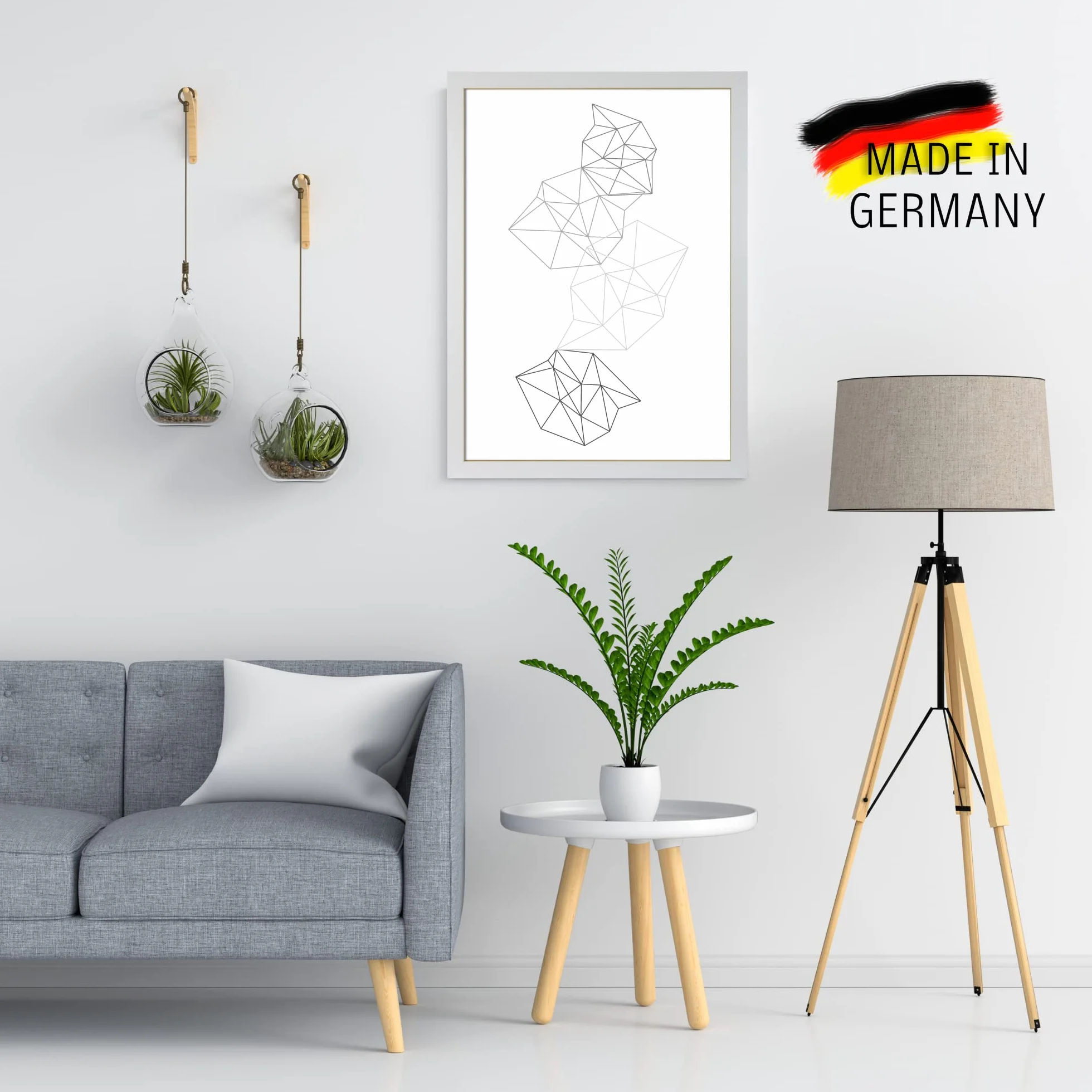 Clamaro Kolaż ramka na zdjęcia 82 x 82 cm | Matowa biel | Ramka MDF w zestawie z nietłukącym szkłem akrylowym, tylną ścianką i metalowymi haczykami