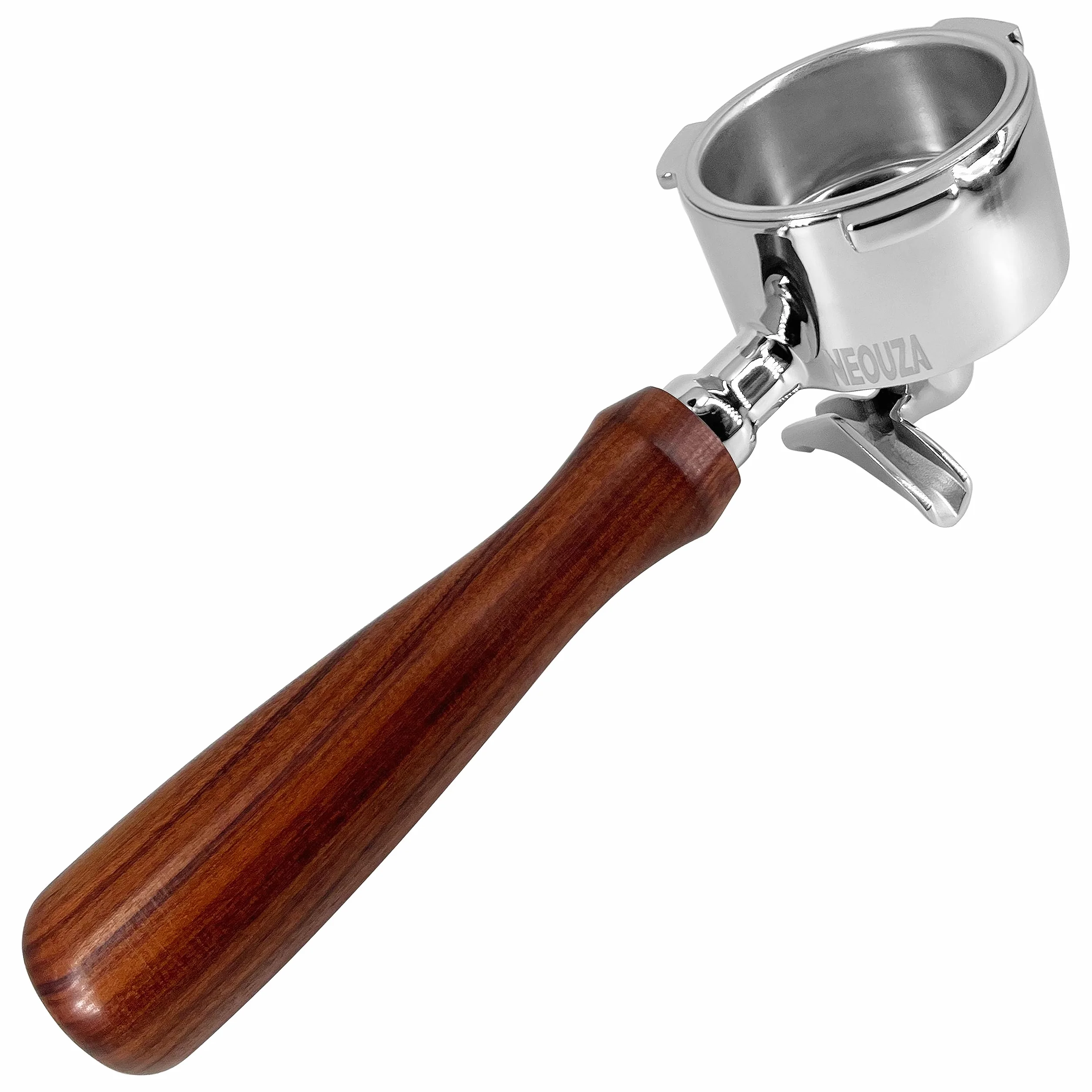 NEOUZA Portafilter do espresso, 51 mm, kompatybilny z ekspresem do kawy DeLonghi Dedica EC680 EC685 Smeg, kosz, bez ciśnienia, podwójne wylewki (3 uszy)