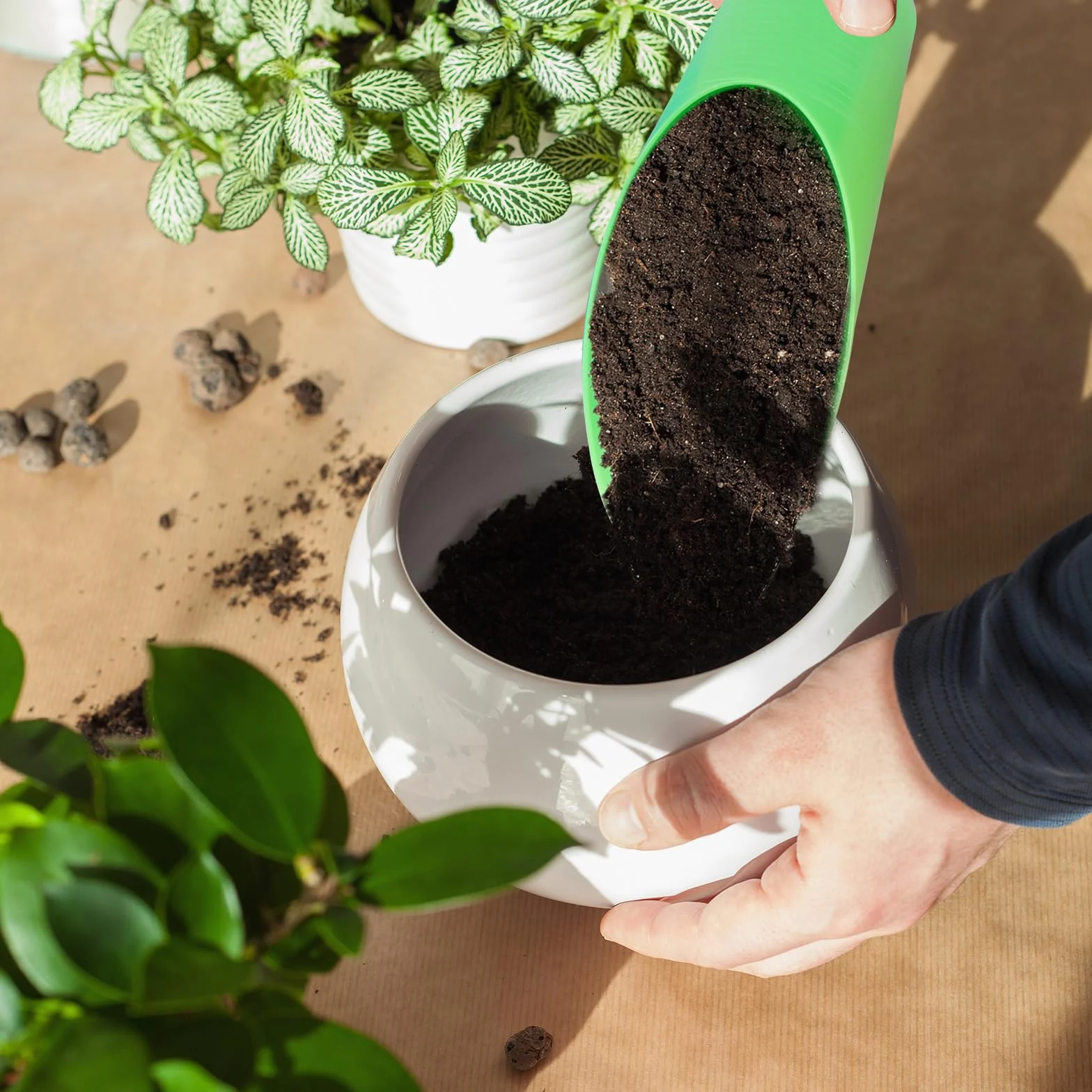 9 szt. łopaty do ziemi bonsai, plastikowe szufelki ogrodowe, małe łopaty doniczkowe do sukulentów, do sadzenia kwiatów w pomieszczeniach i uprawy bonsai