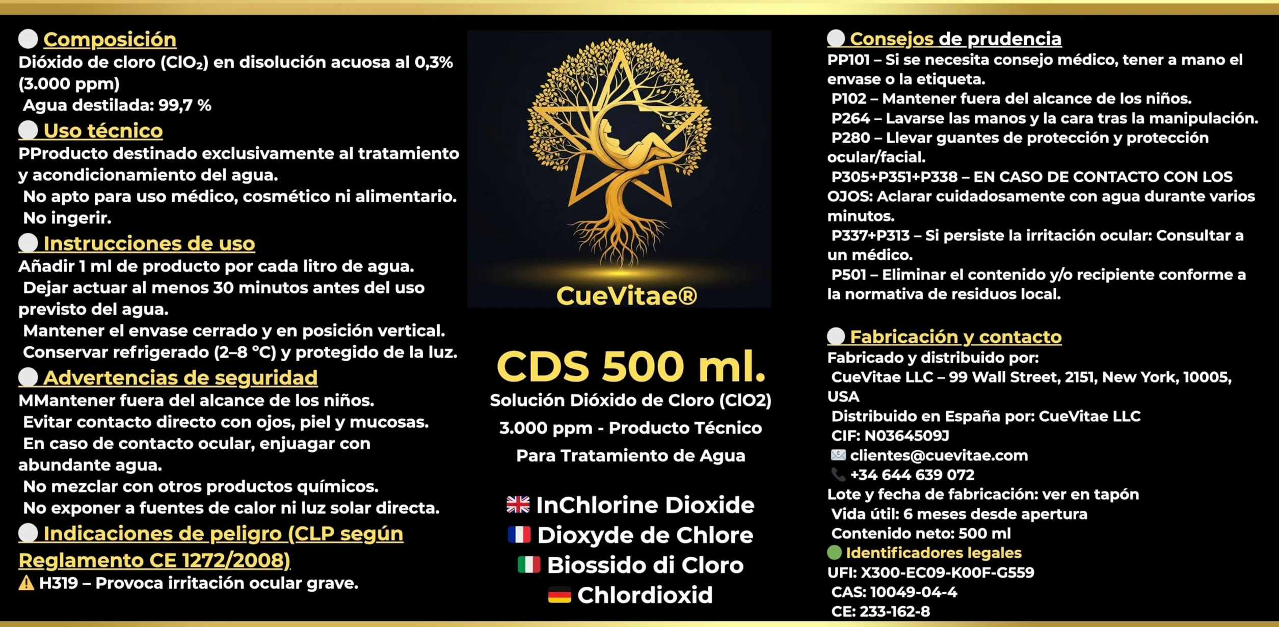 CDS/CDL 3000 PPM (500 ml) | Ostatnia produkcja | Produkt już aktywowany, gotowy do dozowania | W tym pojemnik z miarką | Opakowanie z antypromieniacyjnym szkłem bursztynowym