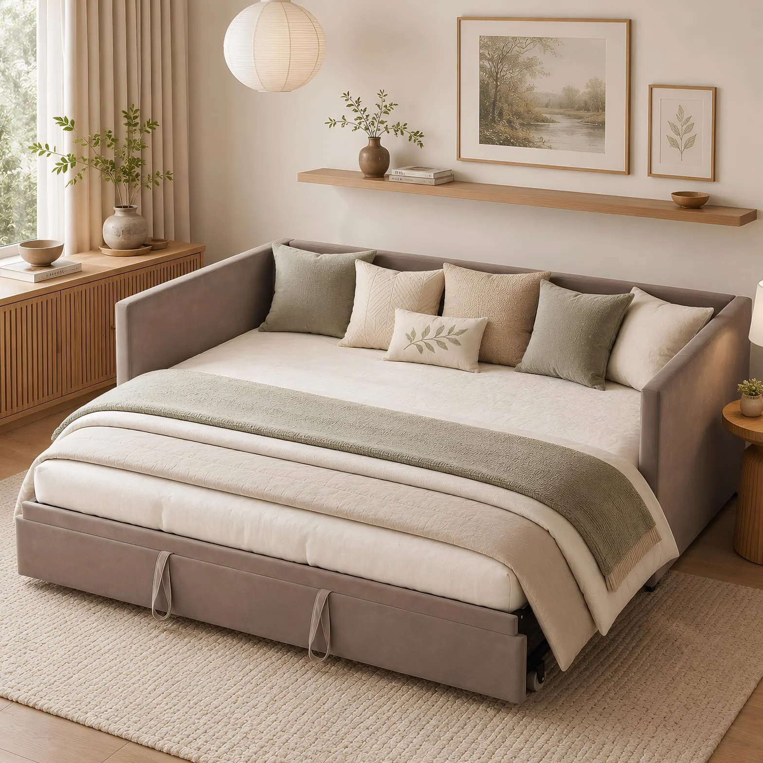 Sofa z funkcją spania, 90/180 x 200 cm, pojedyncze łóżko dzienne, rozkładane, na tej samej wysokości, z łóżkiem dla gości, 2-osobowa sofa z funkcją spania, łóżko dzienne, łóżko młodzieżowe