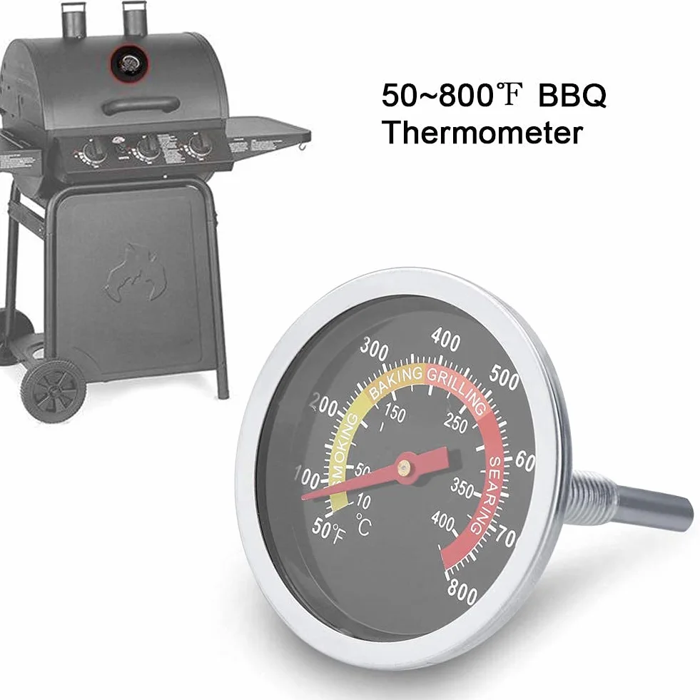 10-425 ℃ Termometr do grillowania ze stali nierdzewnej Termometr bimetaliczny do piekarnika 50~800 ℉ Wskaźnik temperatury do grillowania