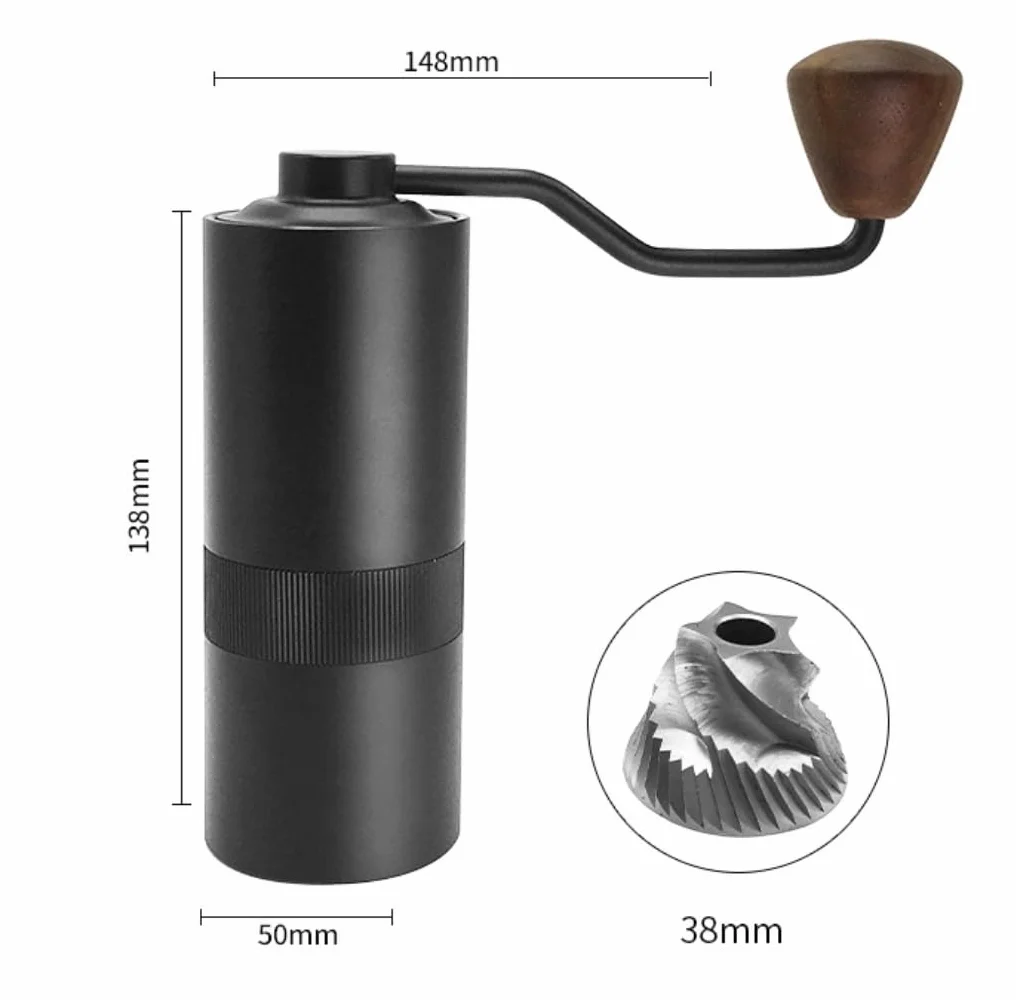 French Press Młynki do kawy Ręczny młynek Ziarno ręczne z ręcznie regulowanym ustawieniem Stożkowa stal nierdzewna Dzbanek Kawy