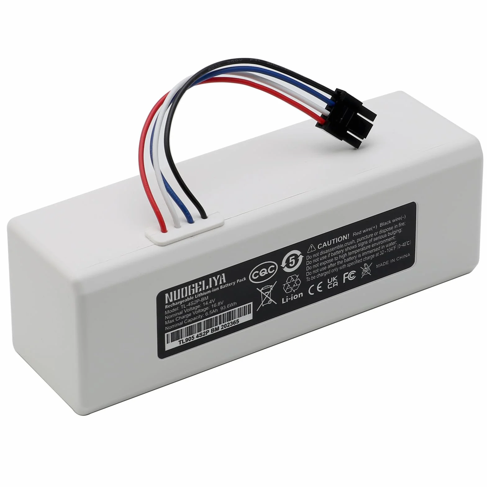 NUOGELIYA Xiaomi Mijia 1C Stytj01zhm robot odkurzający 14,4 V 6500 mAh Li-ion akumulator zastępczy