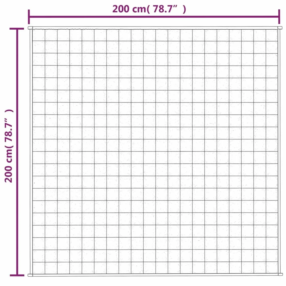 vidaXL Koc obciążeniowy, kremowy, 200x200 cm, 9 kg, tkanina, kołdra obciążeniowa, kołdra pikowana, kołdra ze szklanymi kulkami, kołdry obciążeniowe