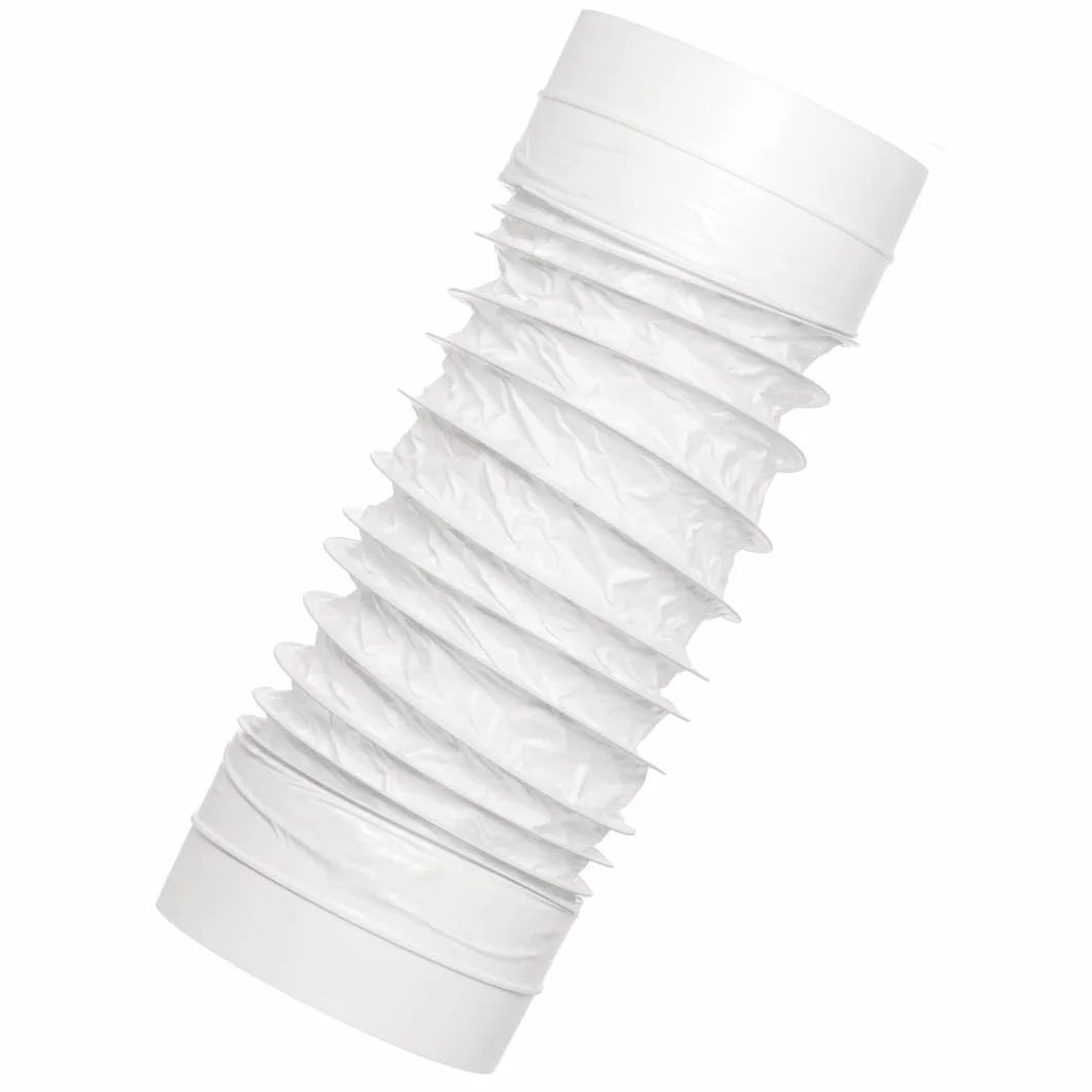 Ø 125 mm 50 cm / 5 cali 20 cali długość biały plastikowy wąż elastyczny PCW - rura kanałowa, kubek, złącze