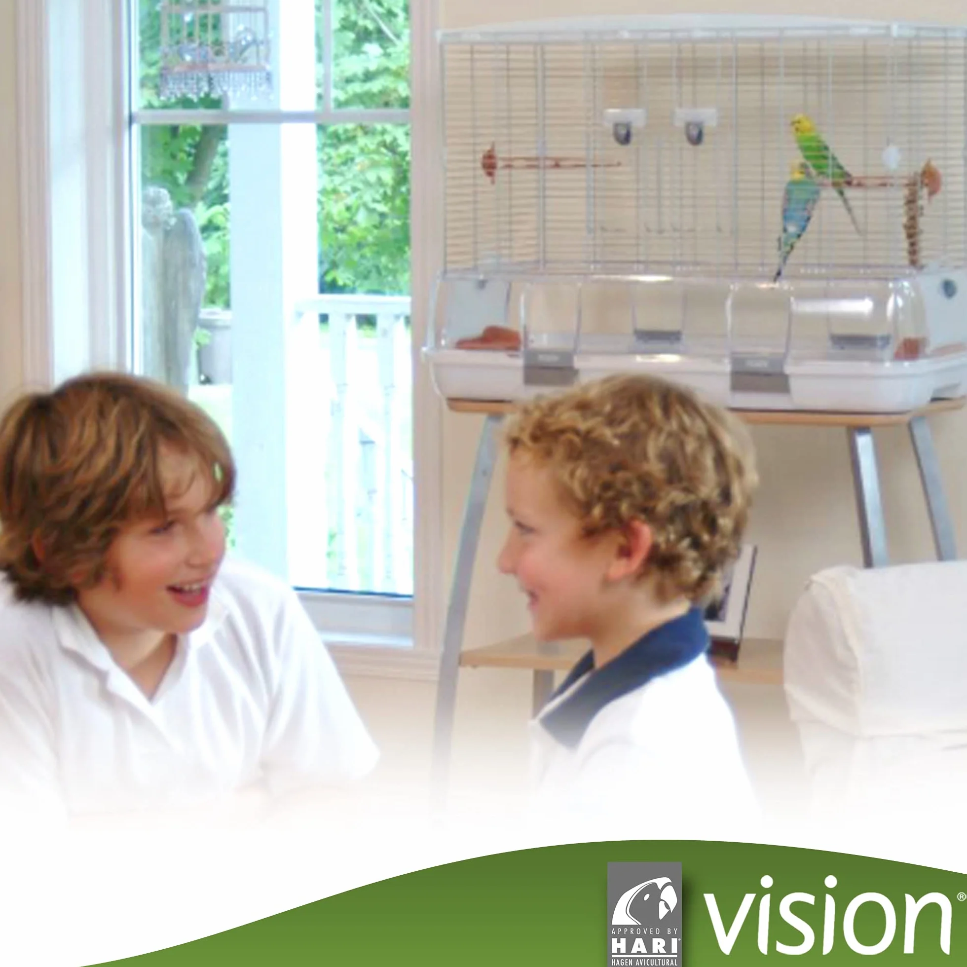 Vision Klatki dla Ptaków Zielony Srebrny M02