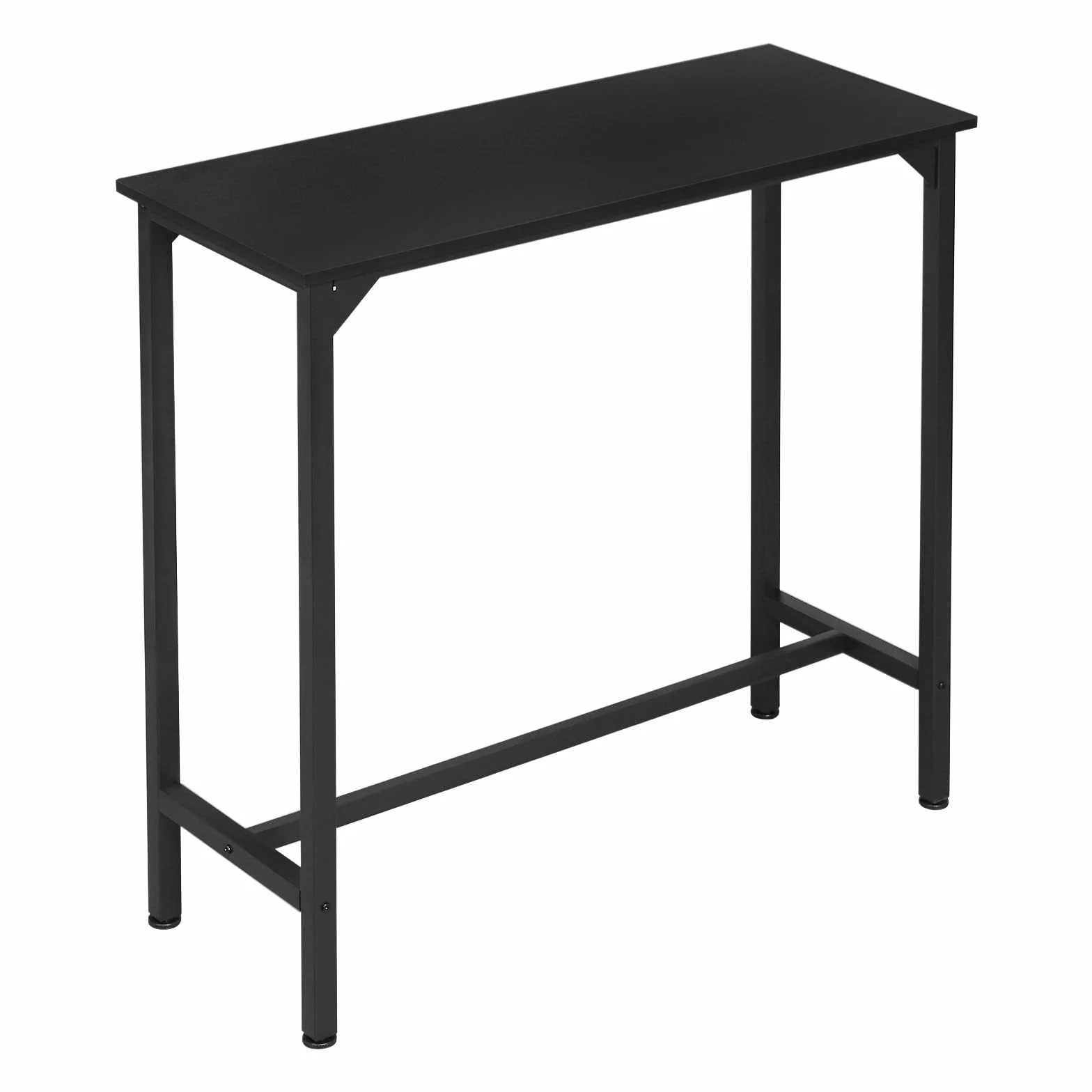 EUGAD Stół barowy 100 x 40 x 100 cm, wąski stolik stojący z metalu i drewna, wysoki stół kuchenny, stół wysoki, do kuchni, baru, bistro