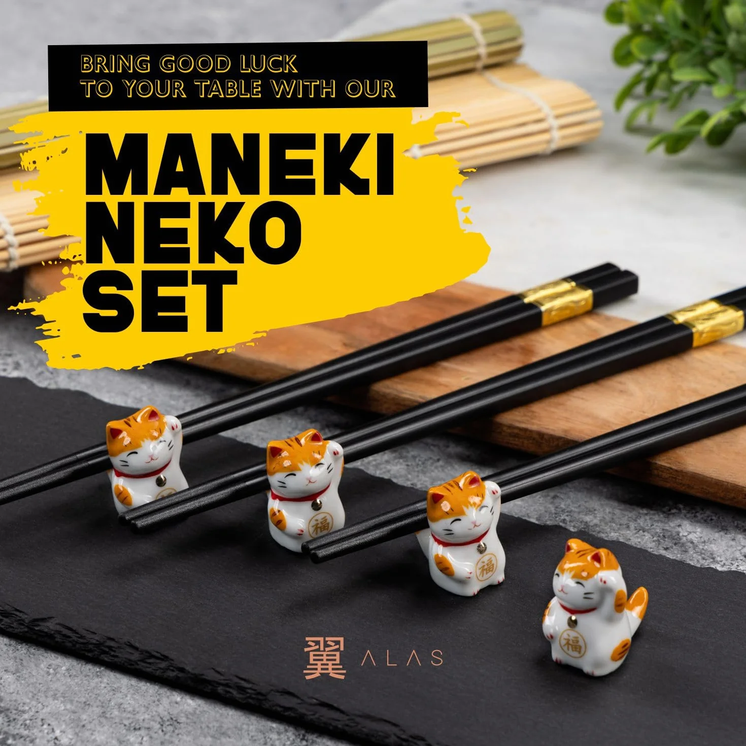Alas Zestaw do robienia sushi – kompletny zestaw do robienia sushi dla początkujących i profesjonalistów, idealne akcesoria kuchenne do robienia sushi, takie jak nóż do sushi, 2 maty do sushi, bazooka