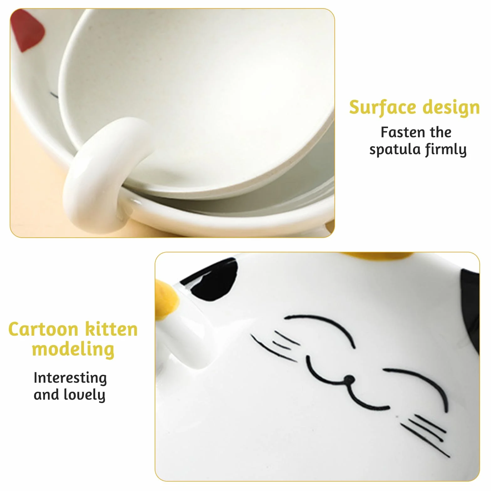 Spoon Lid Holder, ceramiczny uchwyt na łyżki, płyta kuchenna, półka na łyżki, stojak na biżuterię, ładny uchwyt na łyżki, szczypce, trzepaczki, chochle