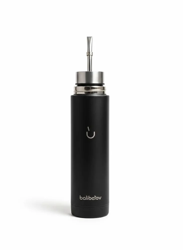 Balibetov Mate kubek 750 ml – samonapełniający się kubek do maty ze stali nierdzewnej z podwójnym dzióbkiem | izolowany próżniowo, szczelny, All-in-One Mate Brewer | utrzymuje ciepło wody przez wiele
