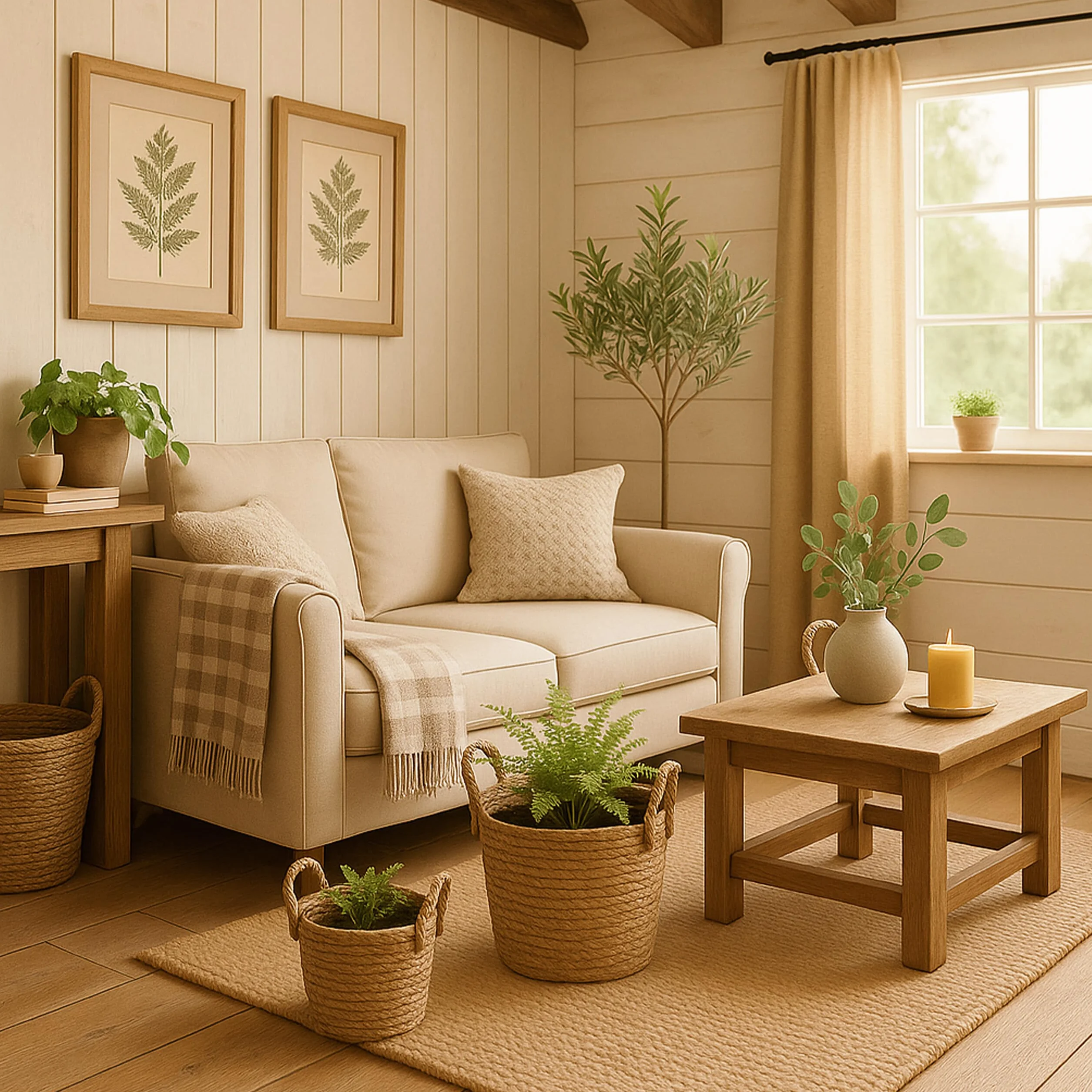 Relaxdays Doniczka z wkładką i uchwytami, zestaw 3 sztuk, trzcina, 3 rozmiary, styl boho, okrągłe doniczki, naturalna