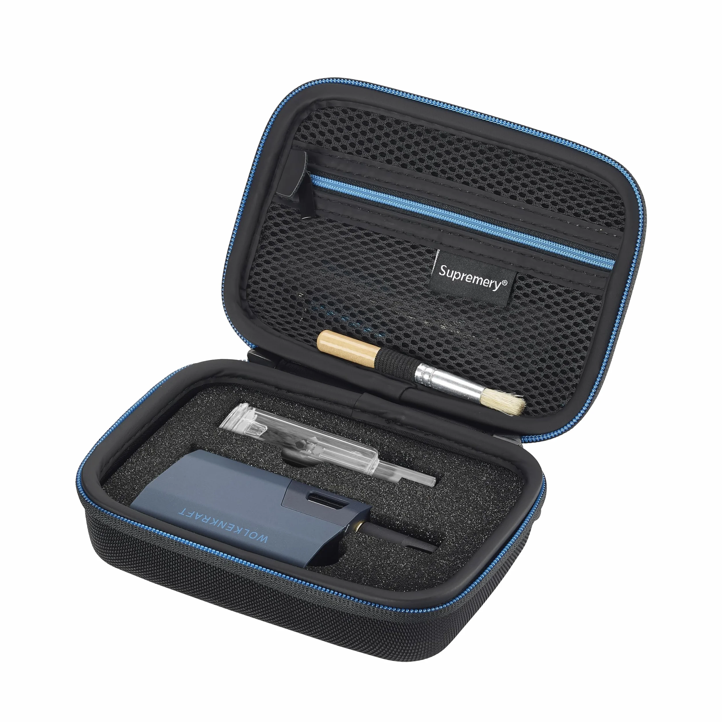 Etui kompatybilne z WOLKENKRAFT ÄRiS Ultra Vaporizer Case, akcesoria, etui ochronne, czarny i niebieski #