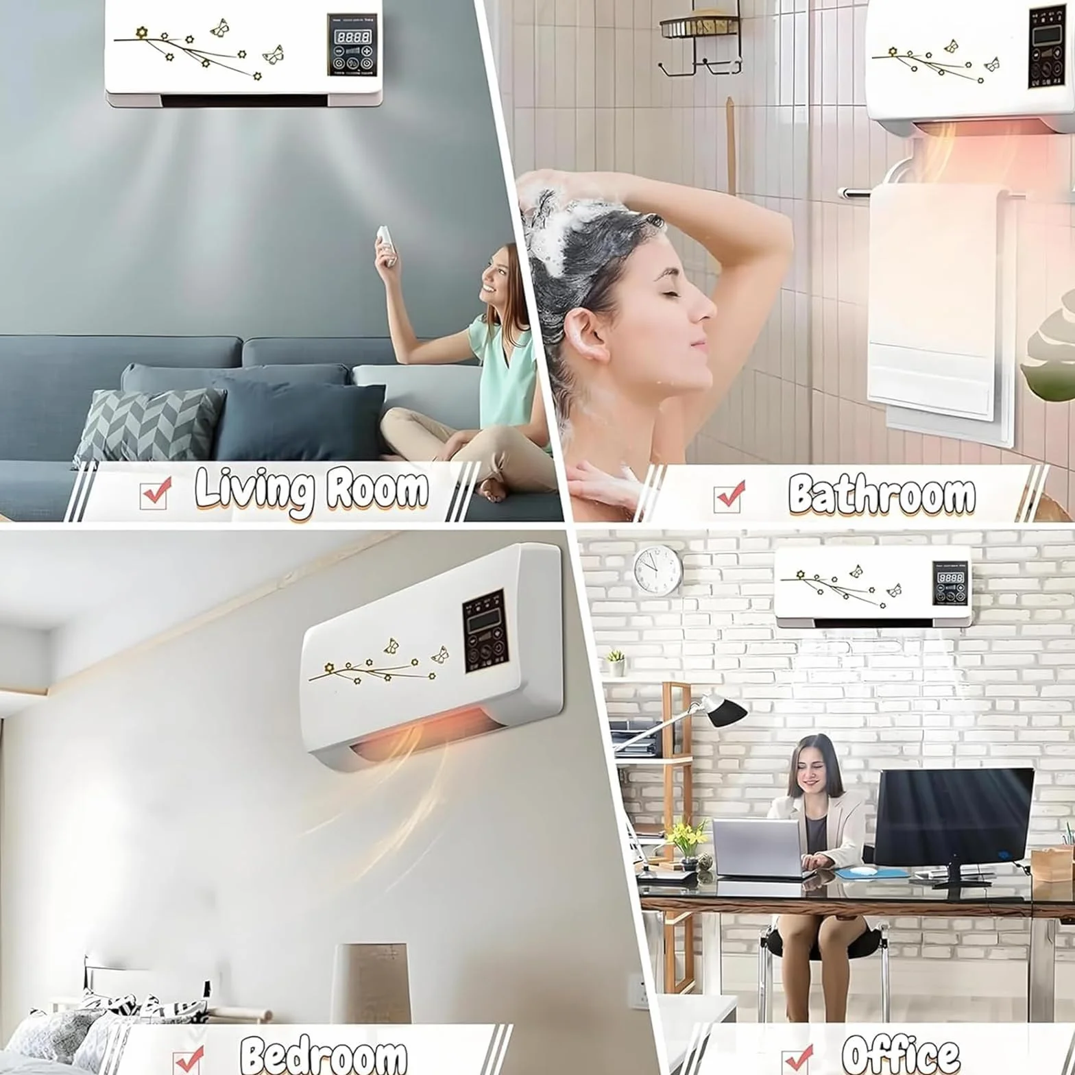 Climafy Split Max klimatyzator przenośny, mini klimatyzator ścienny, mobilna klimatyzacja, klimatyzator okienny z funkcjami chłodzenia i wentylatora A