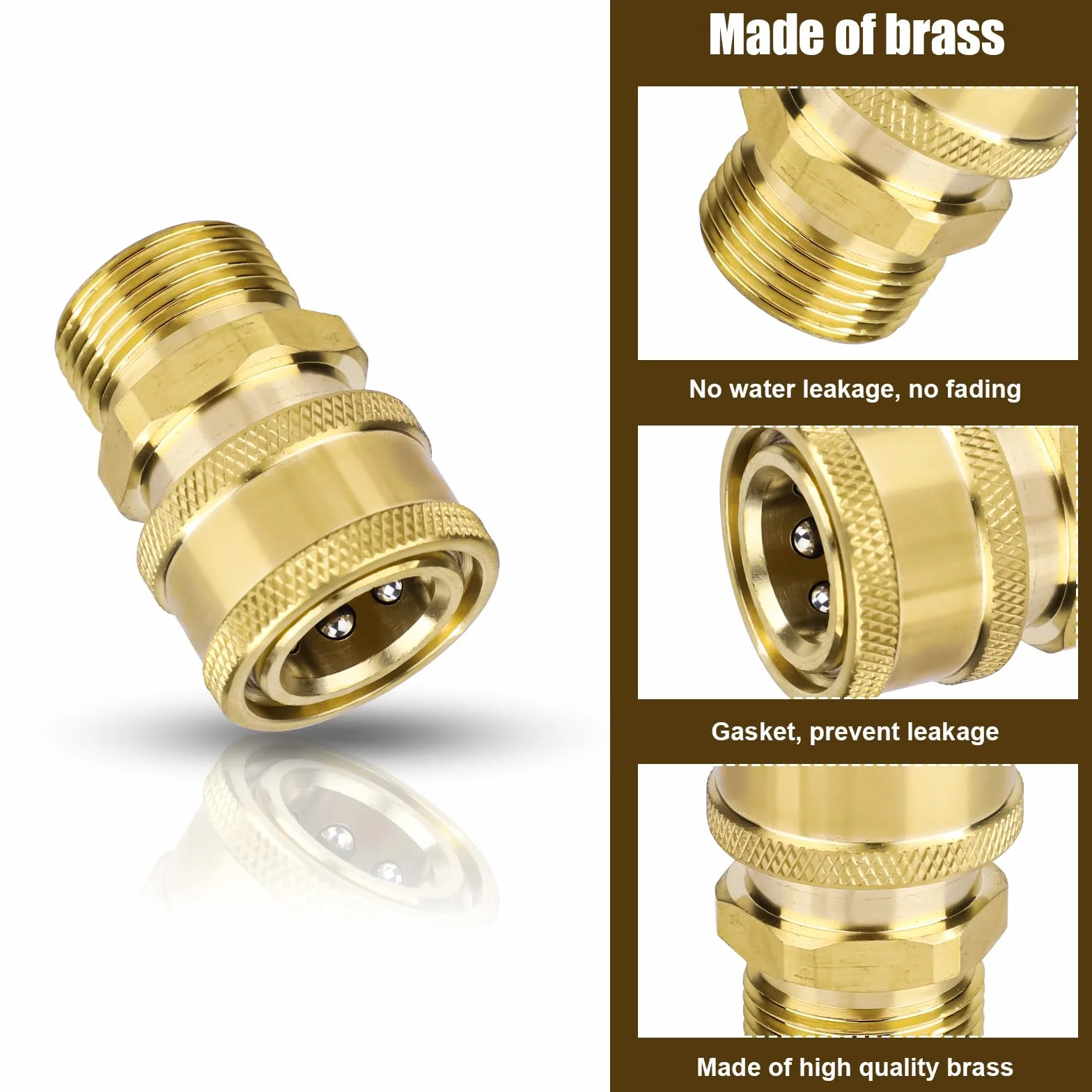 4szt M22-14mm do 0,64cm Zestaw Adapterów do Myjki Cisnieniowej, Adapter do Myjki Wysokocisnieniowej Szybkiego Laczenia i Szybkiego Odlaczania 0,64cm do Weza Myjki Wysokocisnieniowej 5000 PSI